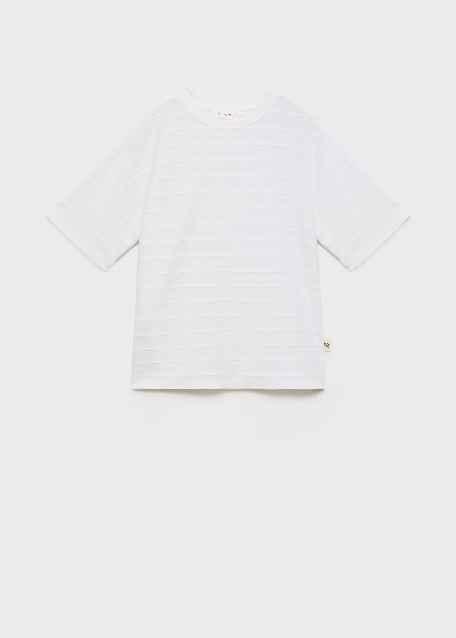 T-shirt bomull ränder relief - Artikel utan modell