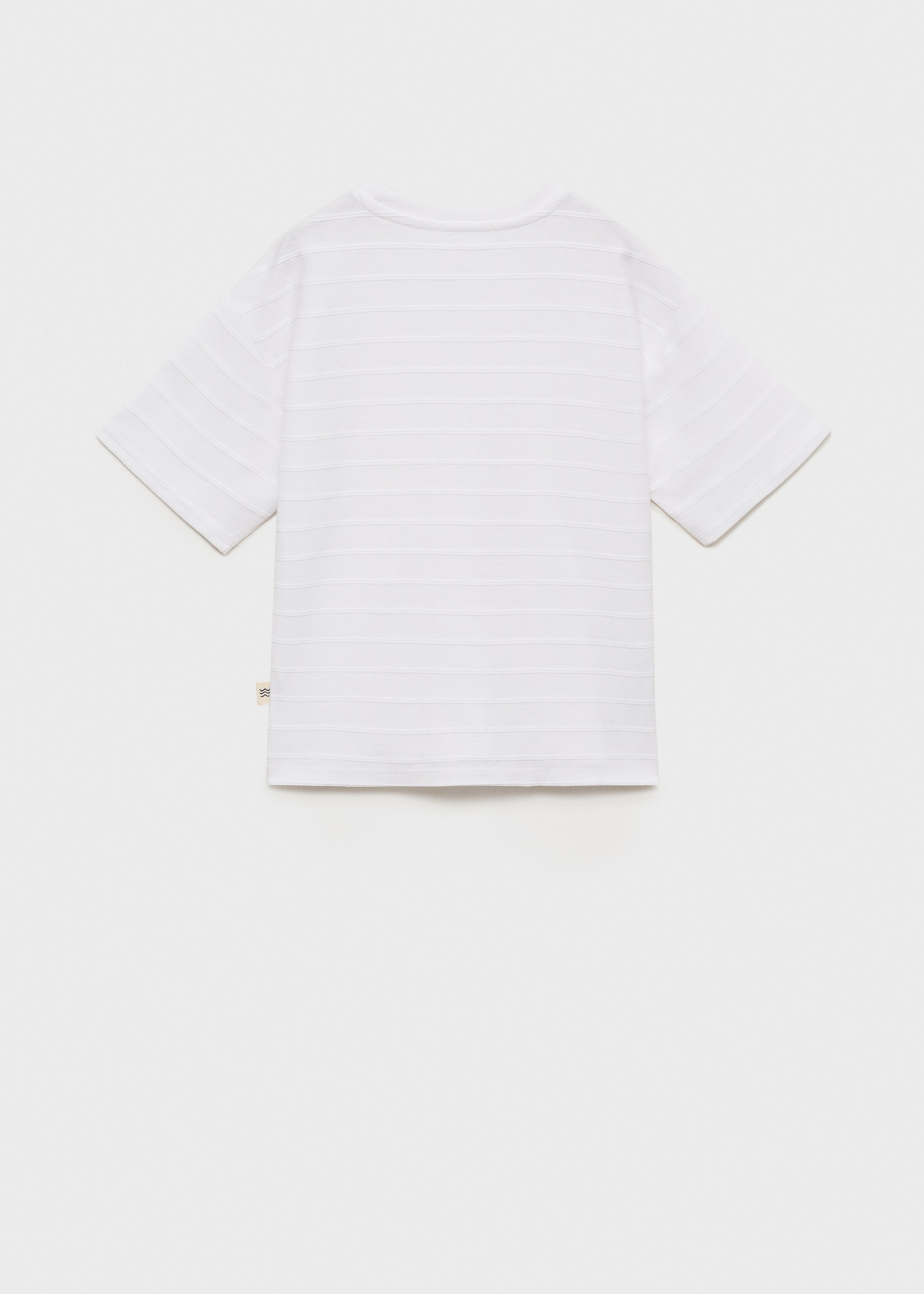 T-shirt bomull ränder relief - Artikelns baksida