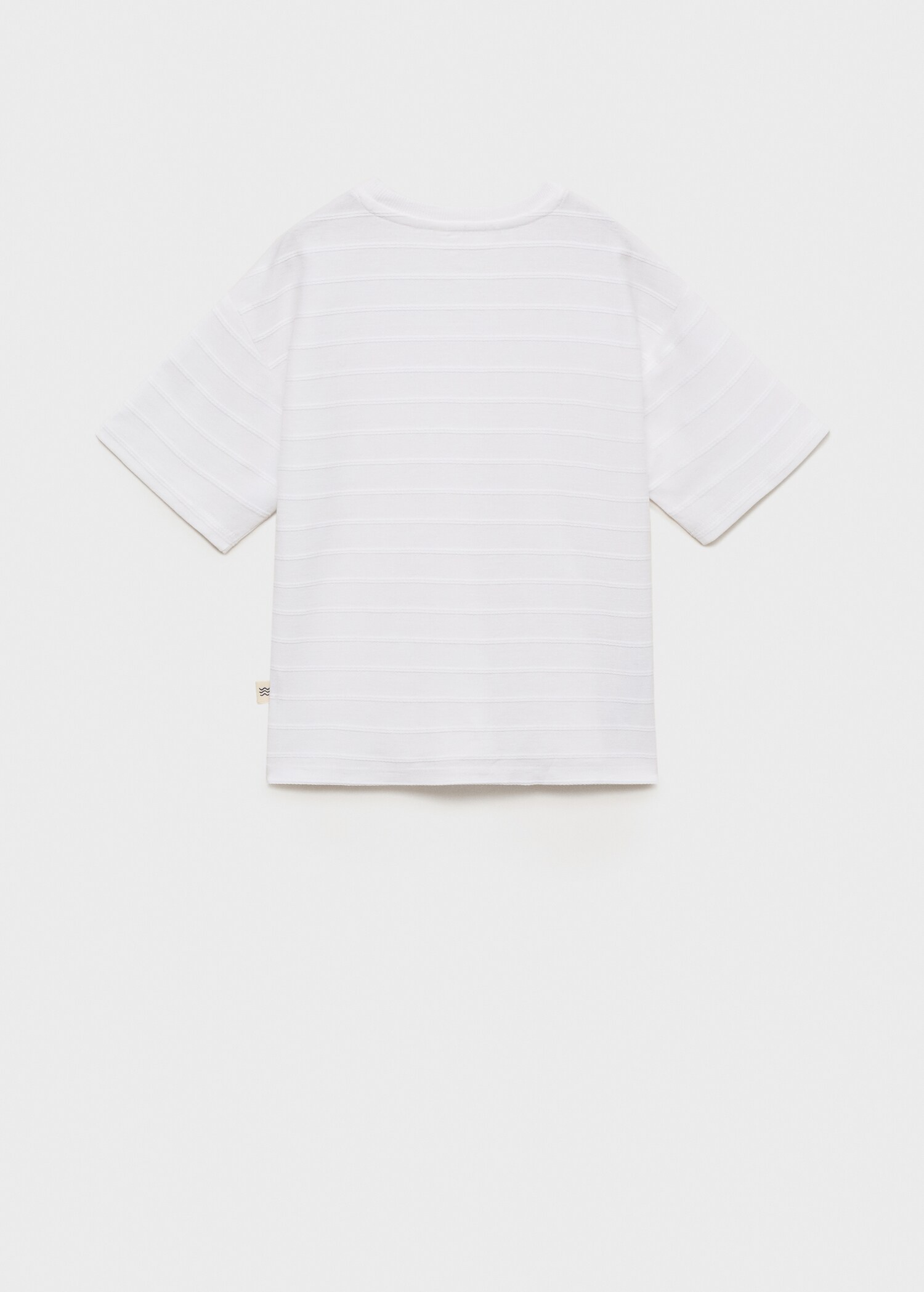T-shirt bomull ränder relief - Artikelns baksida