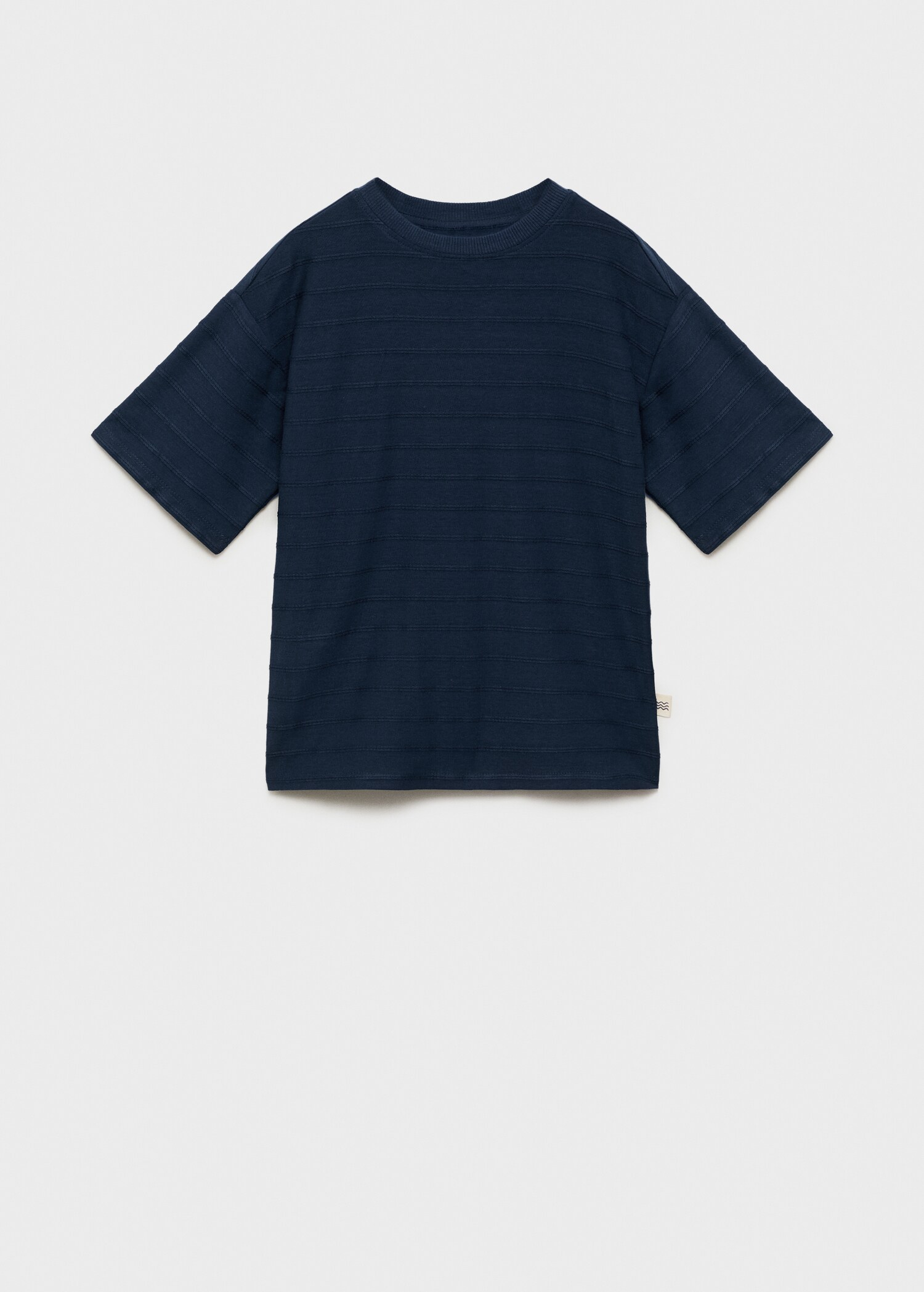 T-shirt bomull ränder relief - Artikel utan modell