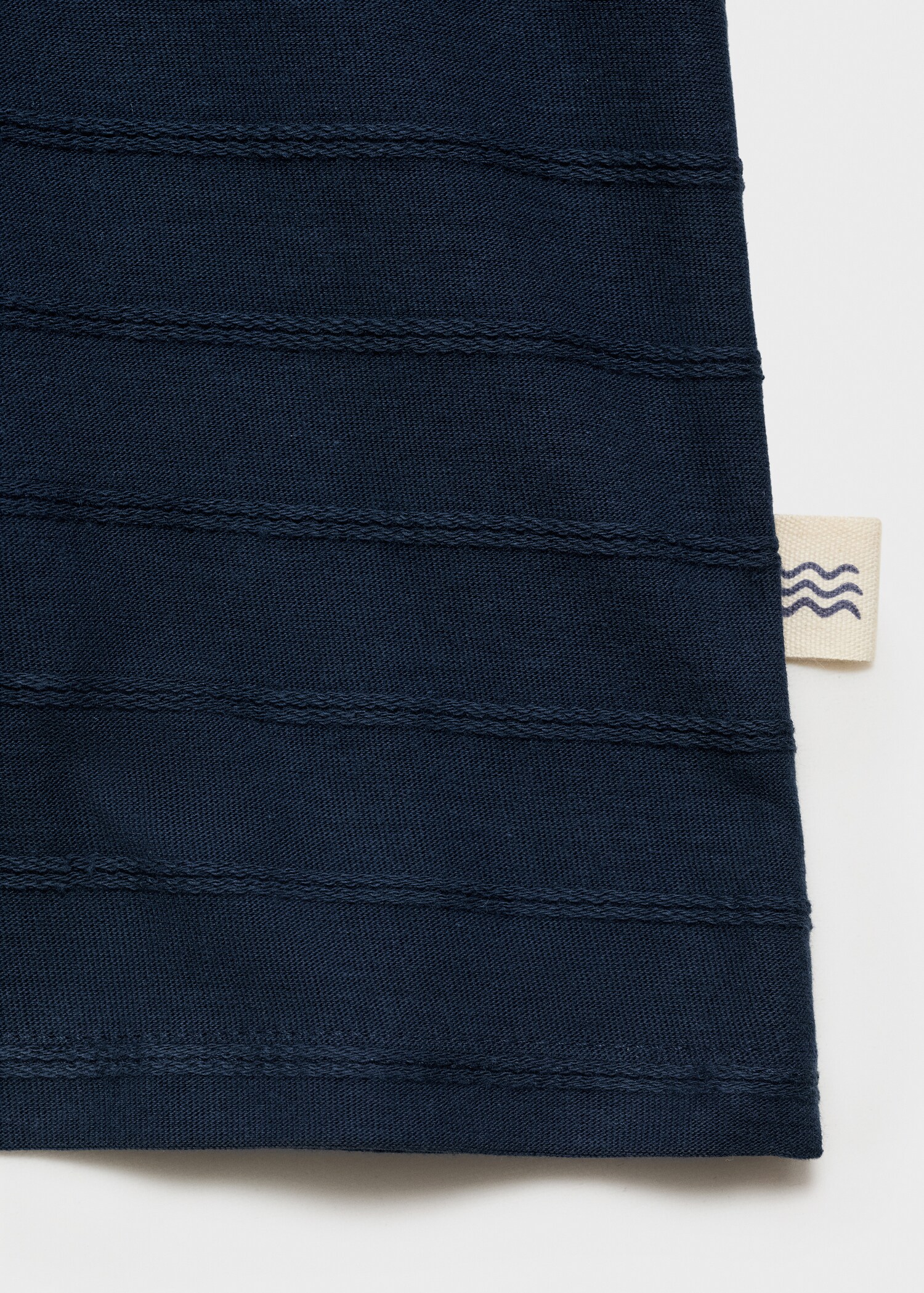 T-shirt bomull ränder relief - Detaljer om artikeln 0