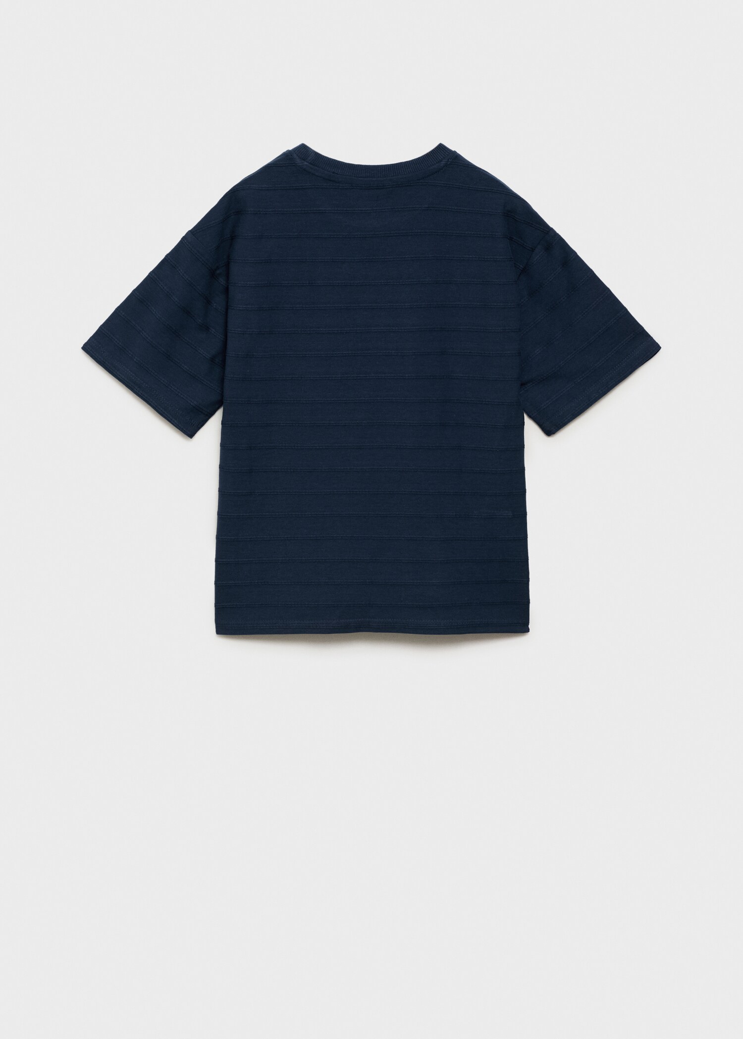 T-shirt bomull ränder relief - Artikelns baksida
