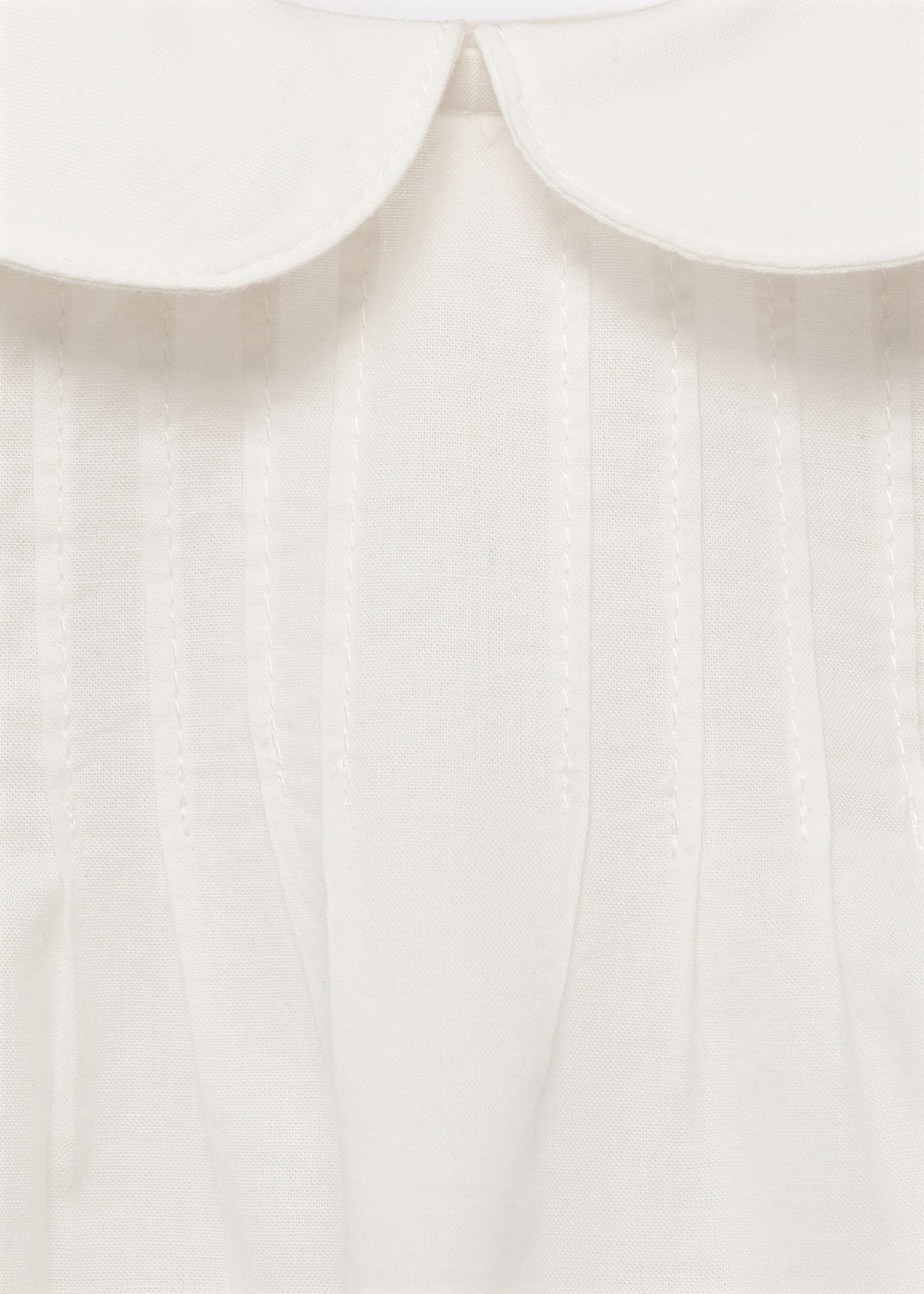 Cotton babydoll neck blouse - Details of the article 8