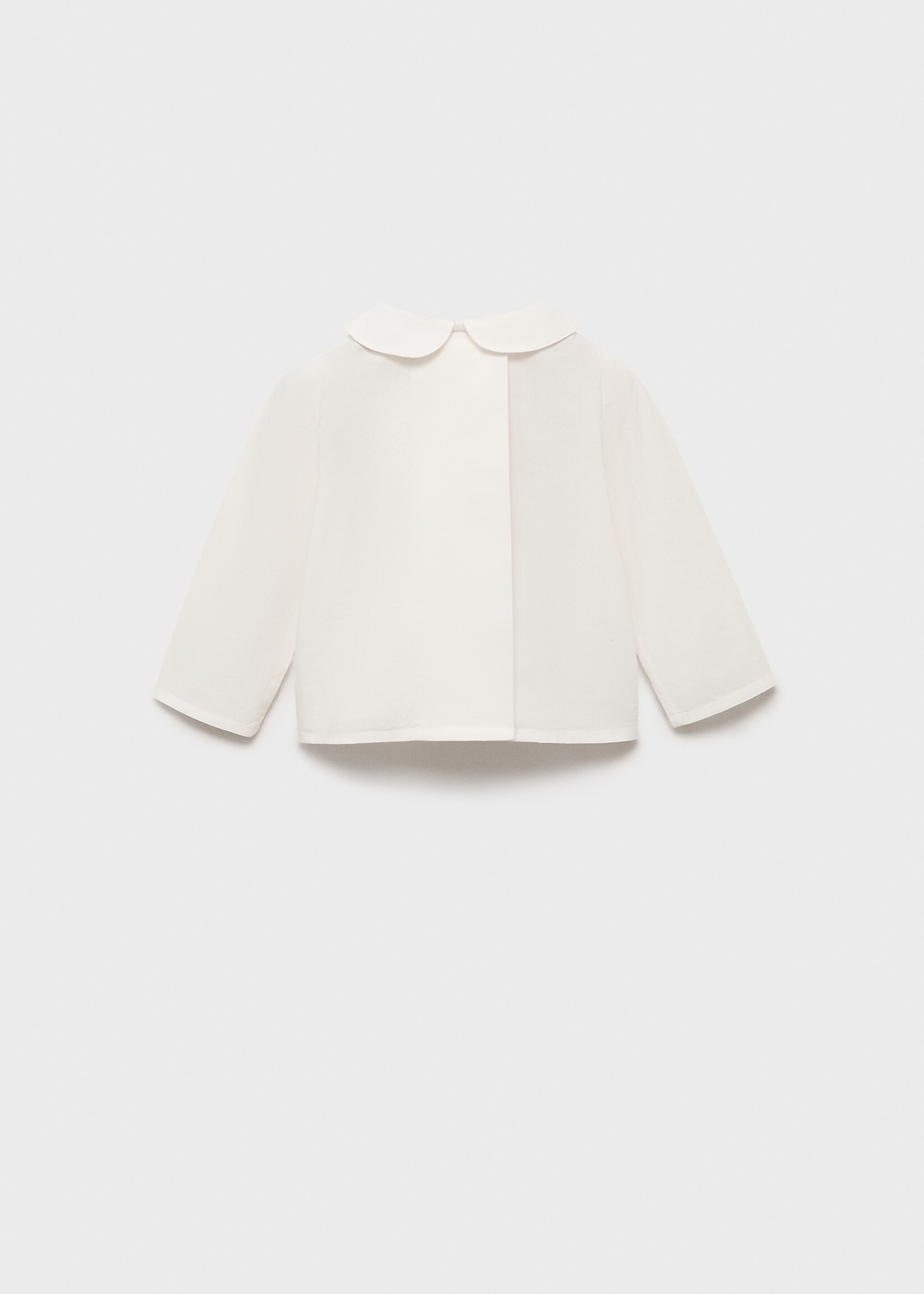 Cotton babydoll neck blouse - Reverse of the article