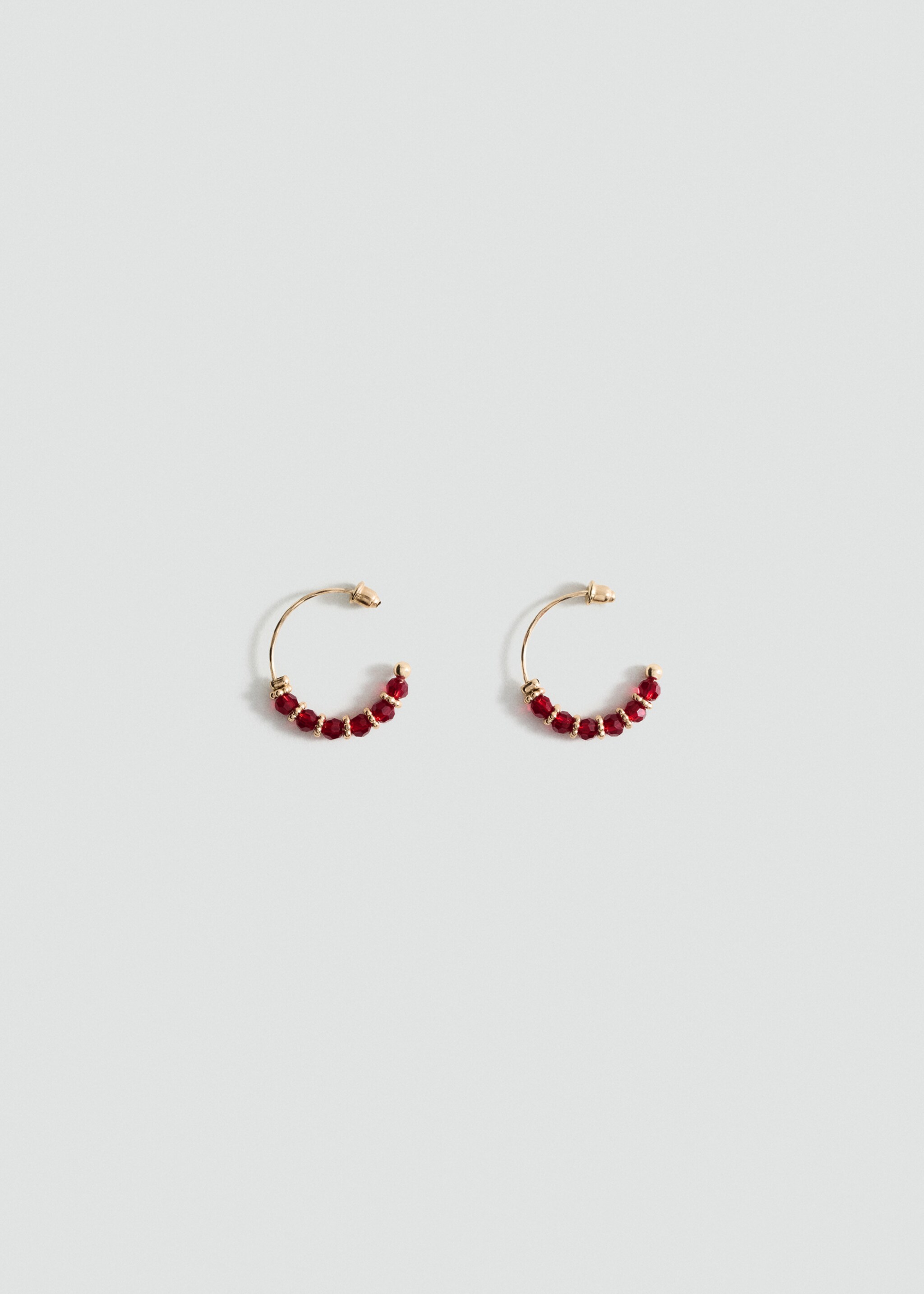 Hoop earrings with ball appliqué - Article without model