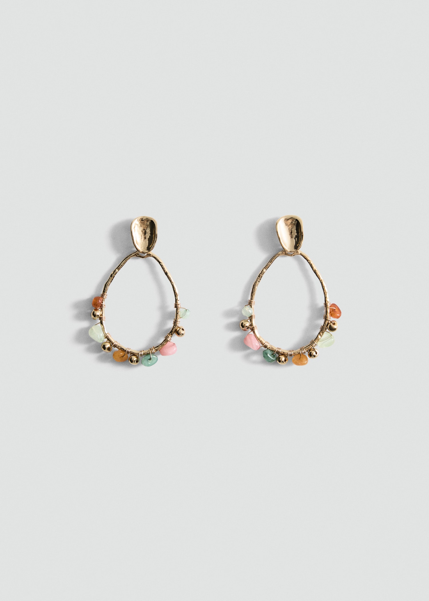 Pendientes aros colgantes detalle bolas - Artículo sin modelo