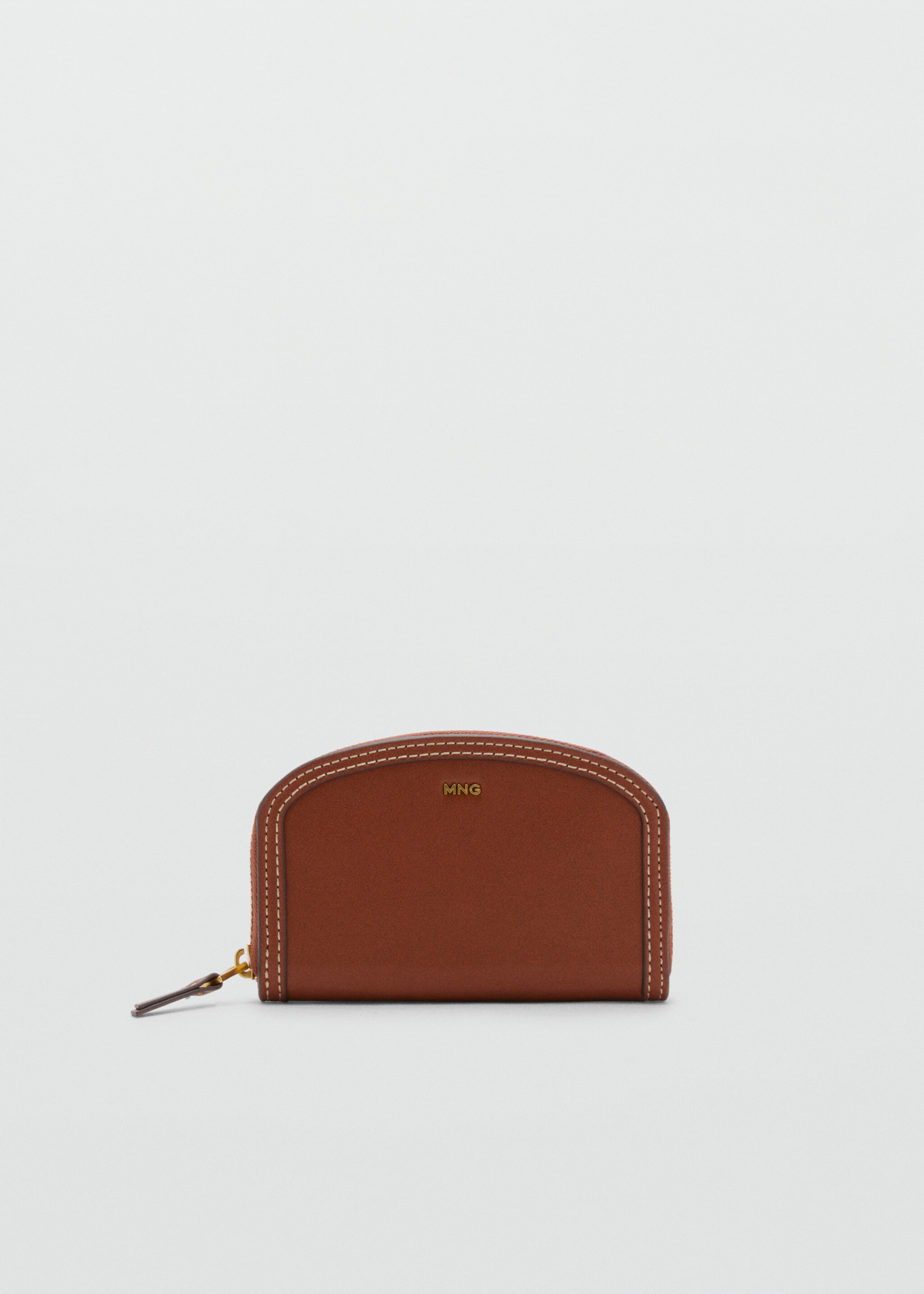 Oval leather-effect wallet - Article without model
