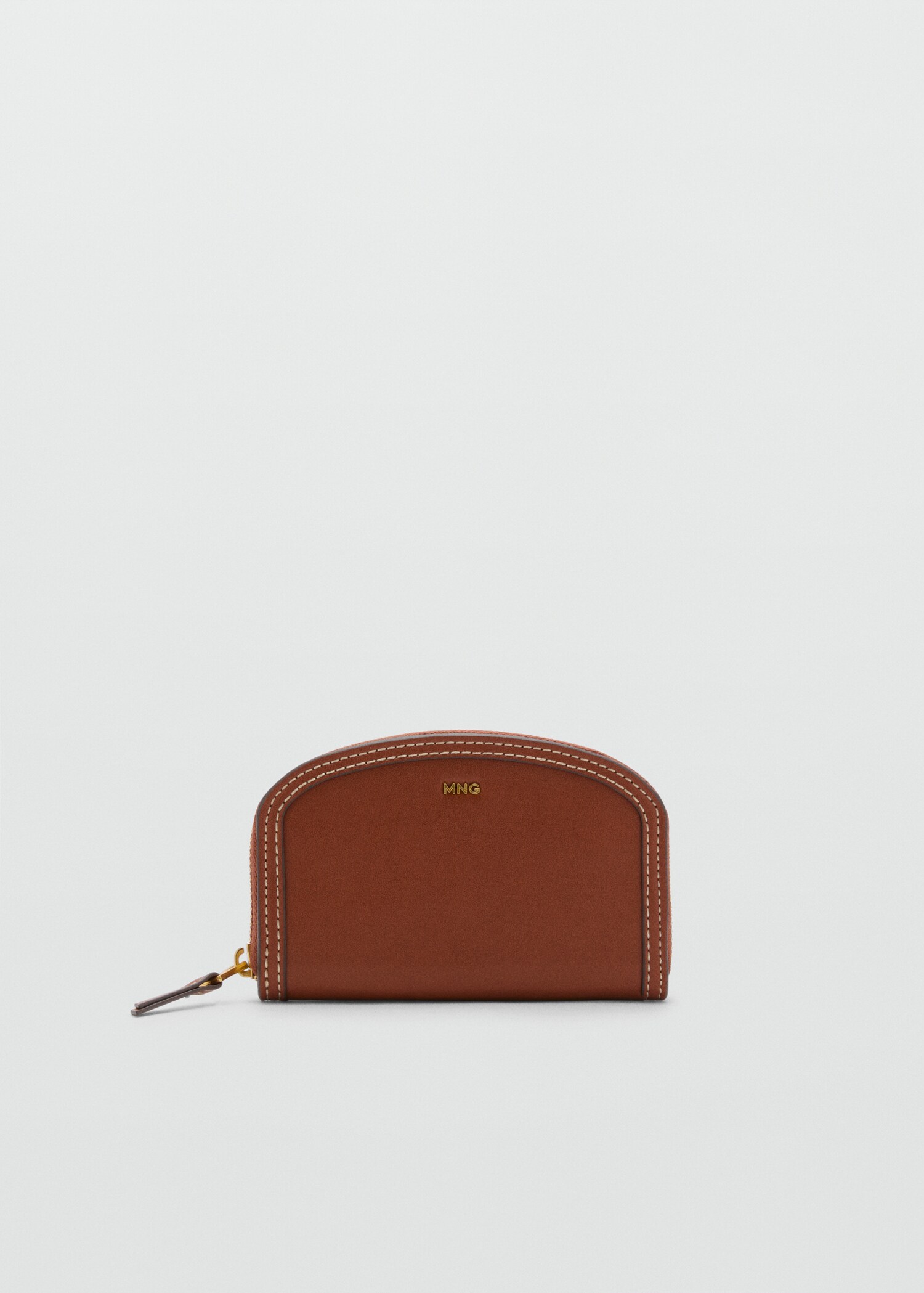Oval leather-effect wallet - Article without model