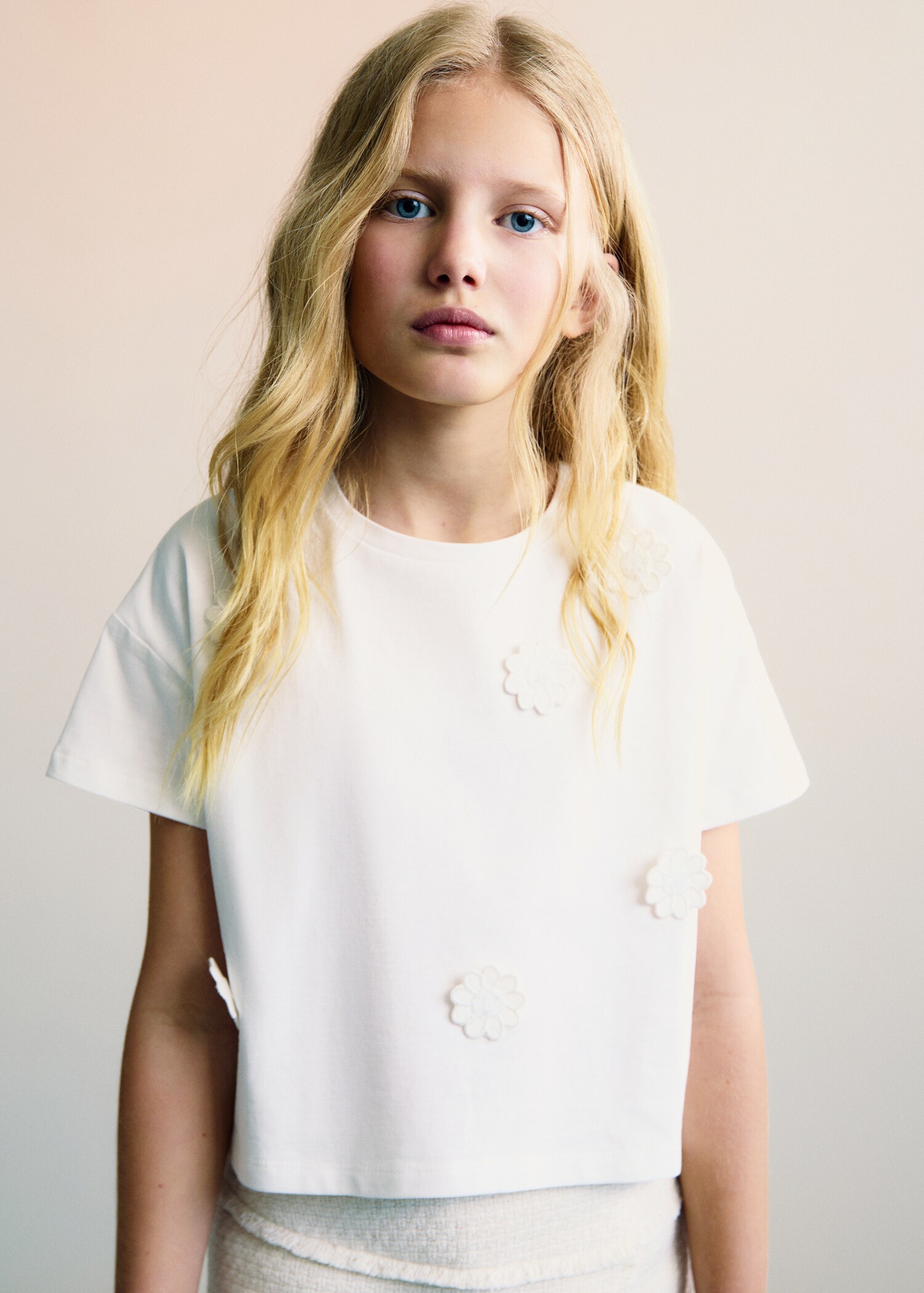 Floral cotton t-shirt - Medium plane