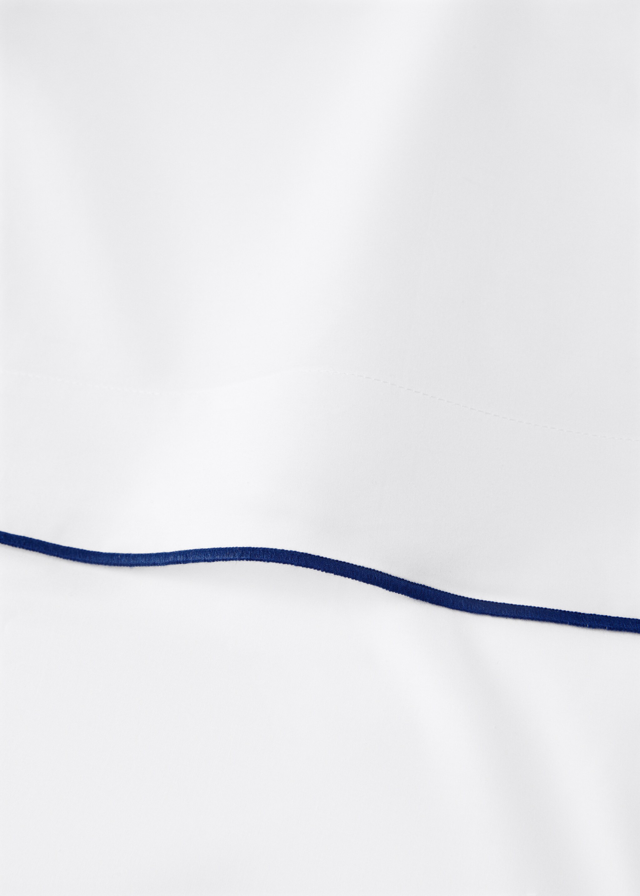 Bovenlaken perkalkatoen met contrasterende overlock bed 150/160 cm - Detail van het artikel 1