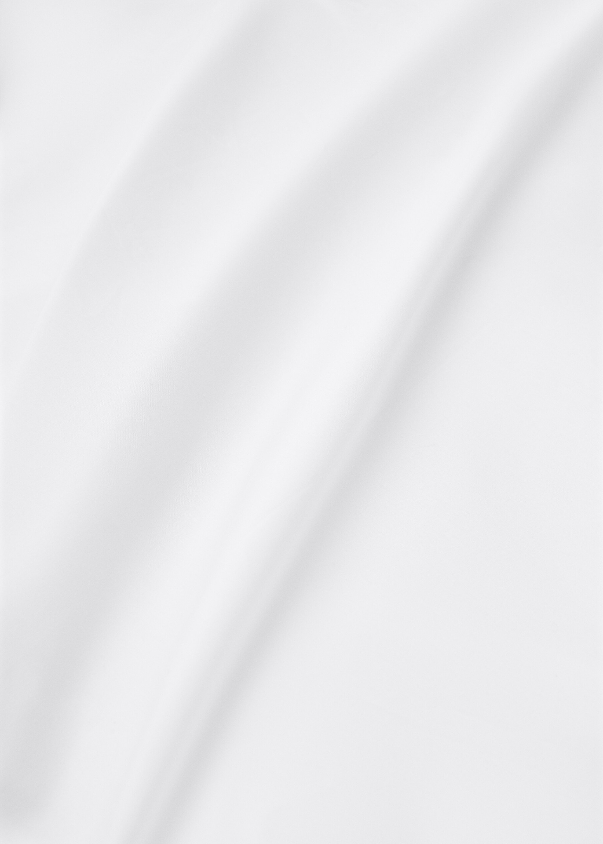Cotton percale top sheet with contrasting overlock stitching for 180/200 cm bed - Details of the article 2