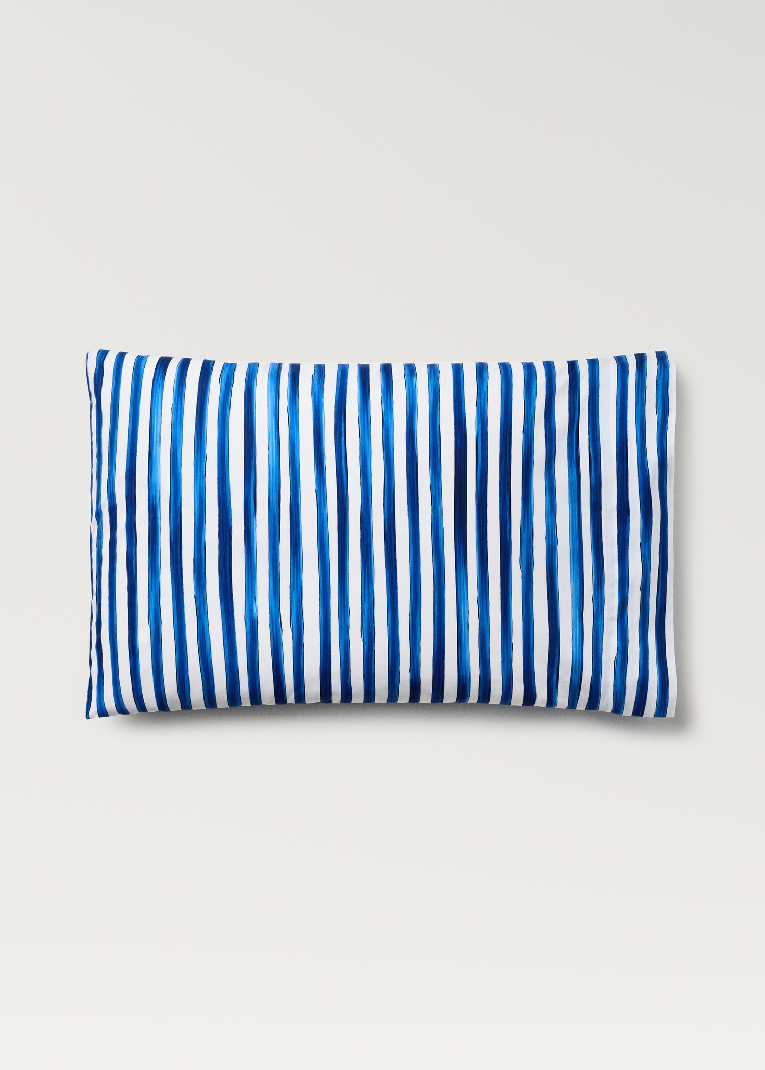 Dvě povlaky na polštář z bavlněného perkálu s pruhy ve stylu akvarelu 50x75 cm - Zboží bez modelu