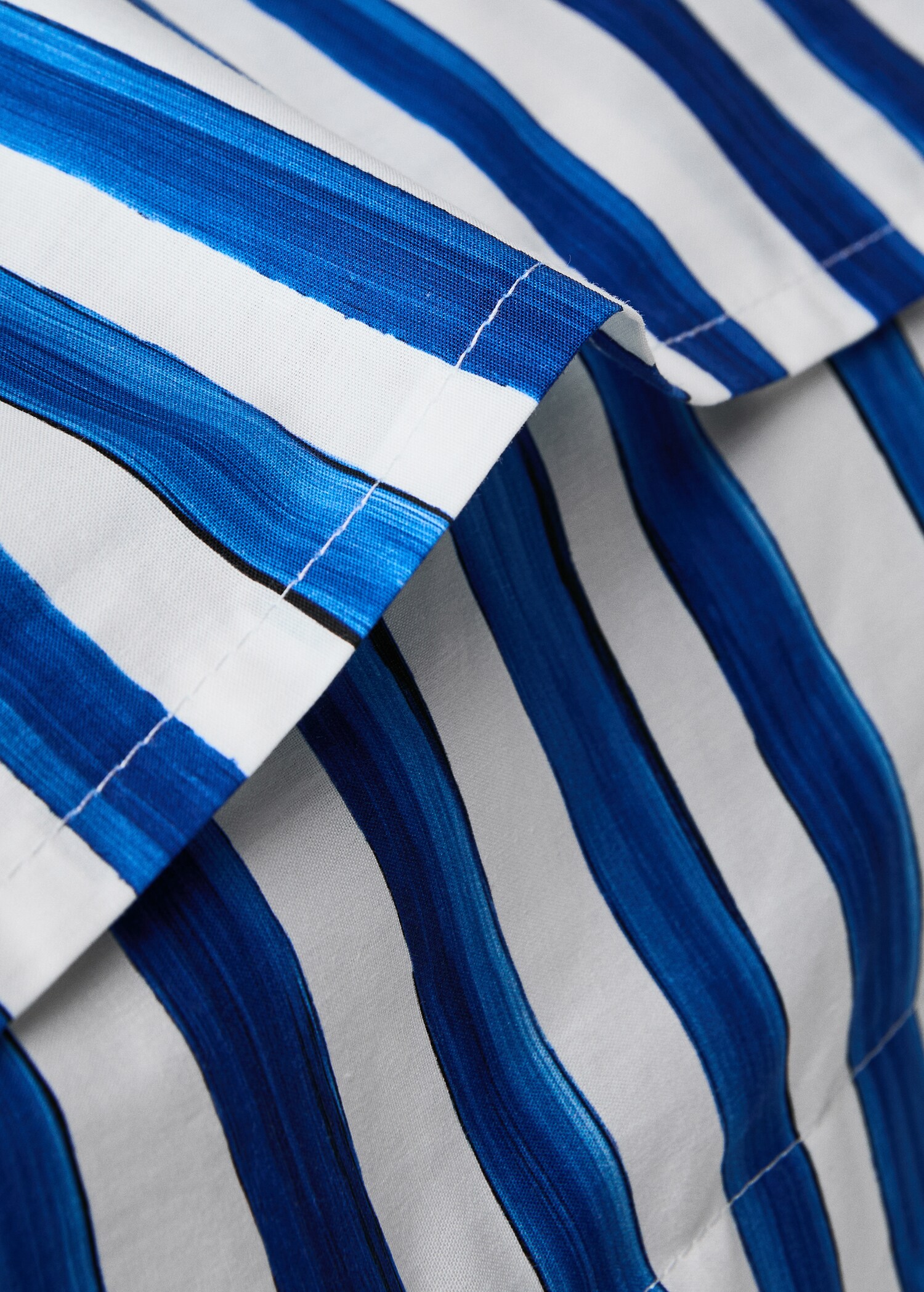 Cotton percale striped watercolour pillowcase 60x60 cm - Details of the article 2