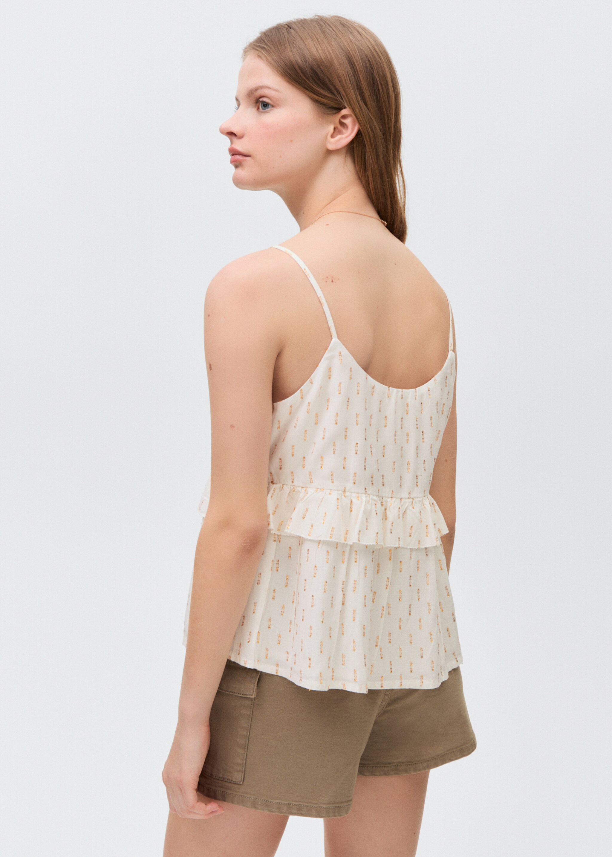 Ruffles embroidered top - Reverse of the article