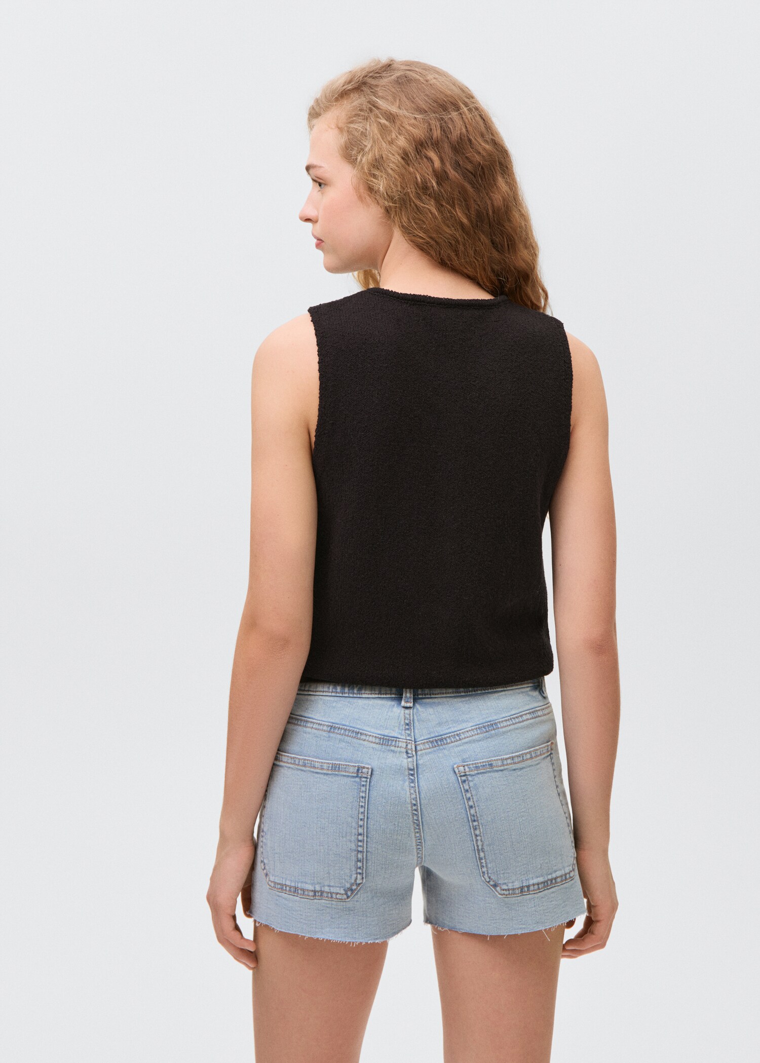 Shorts effiloché taille basse - Verso de l’article