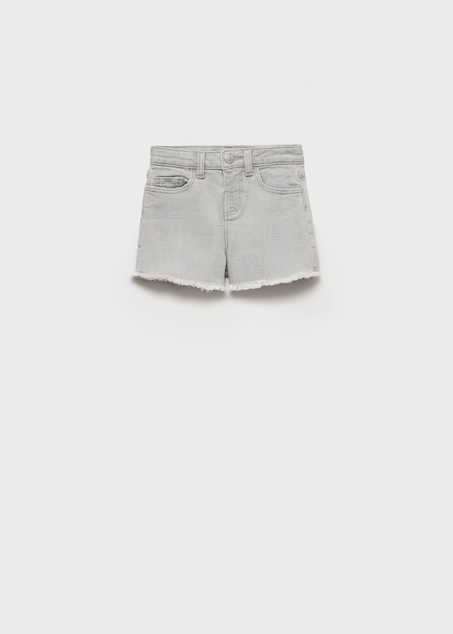 Blugi scurți din denim cu terminații destrămate - Articol fără model