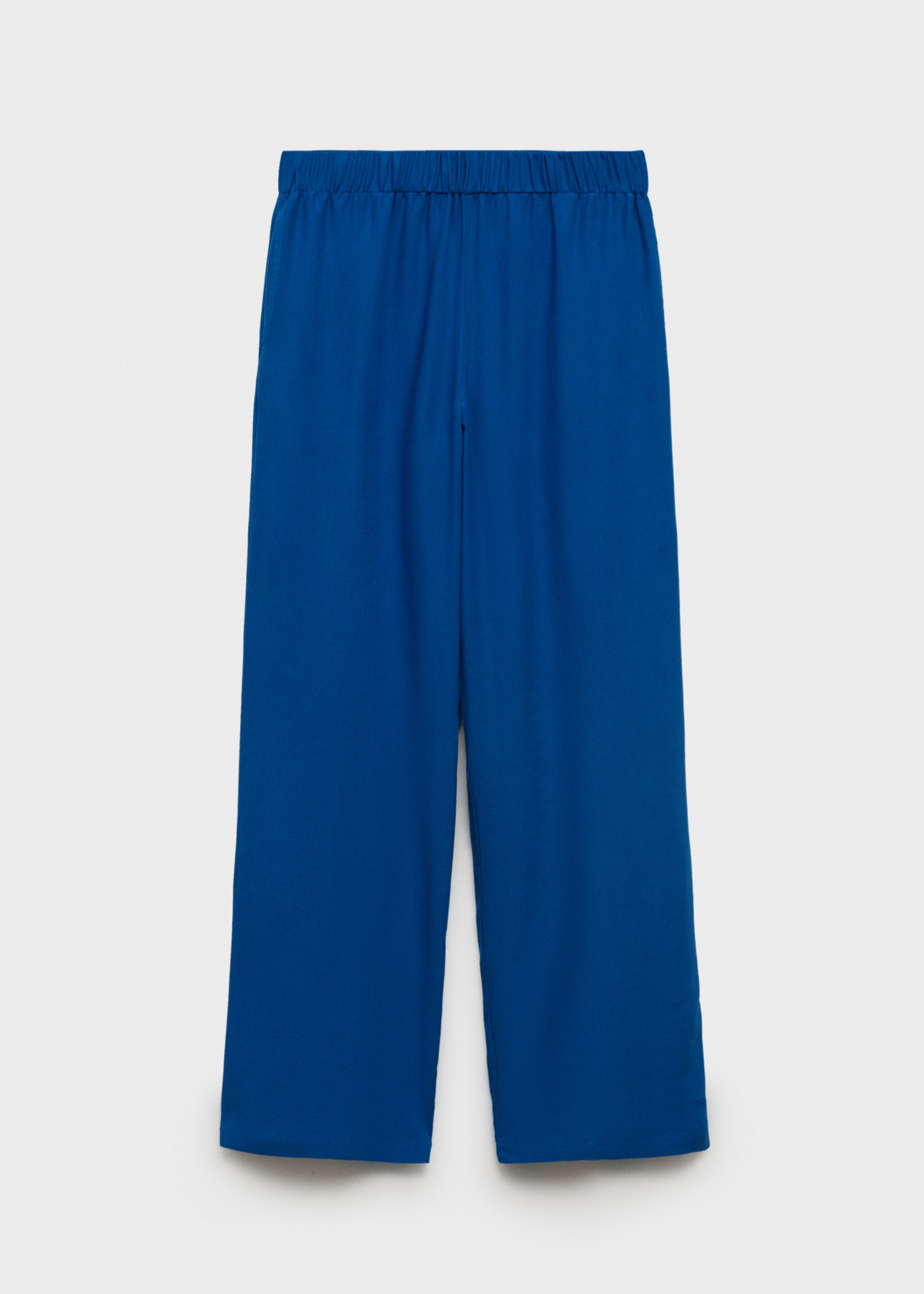 Straight linen-blend trousers - Article without model