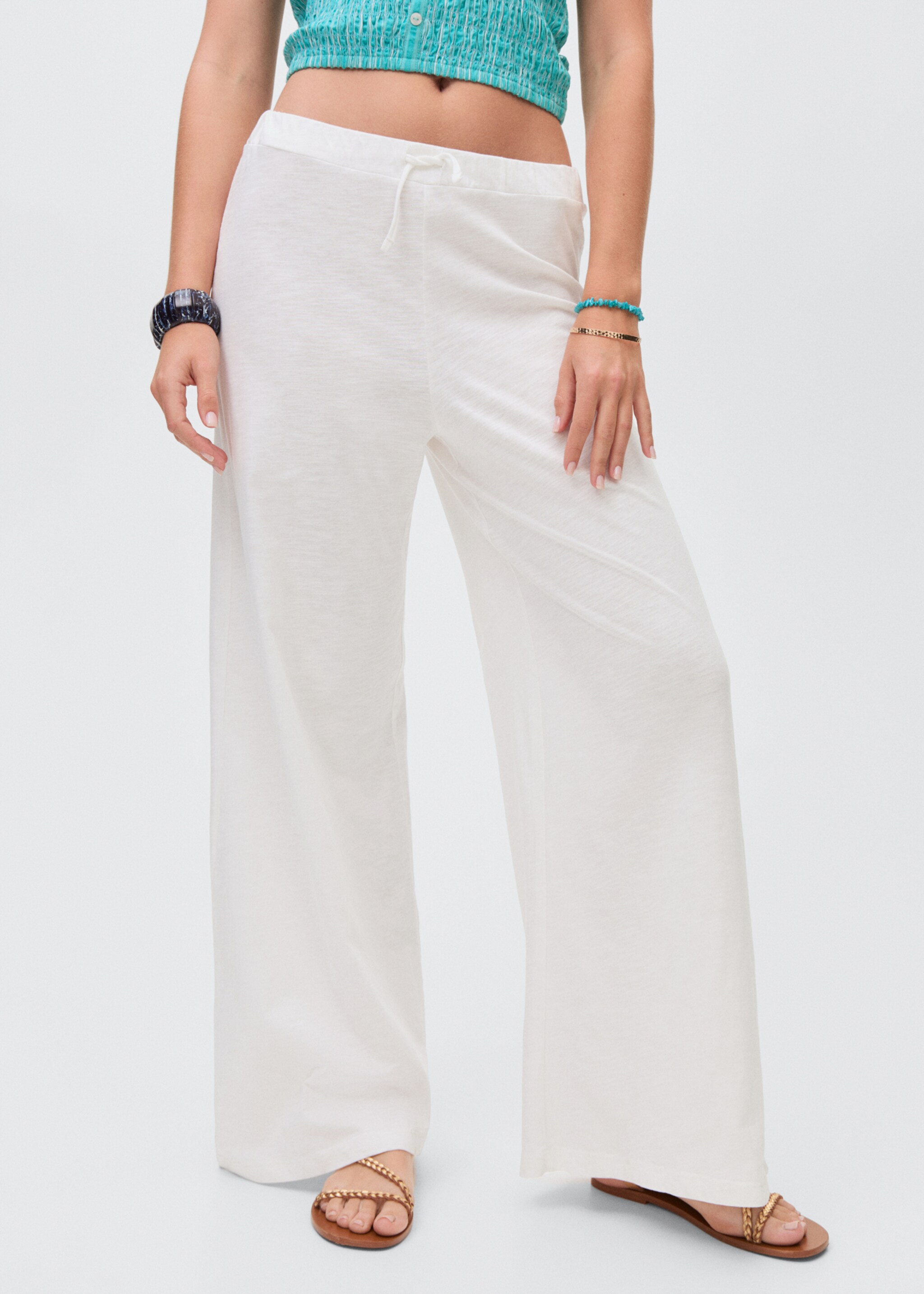 Straight linen trousers - Details of the article 6