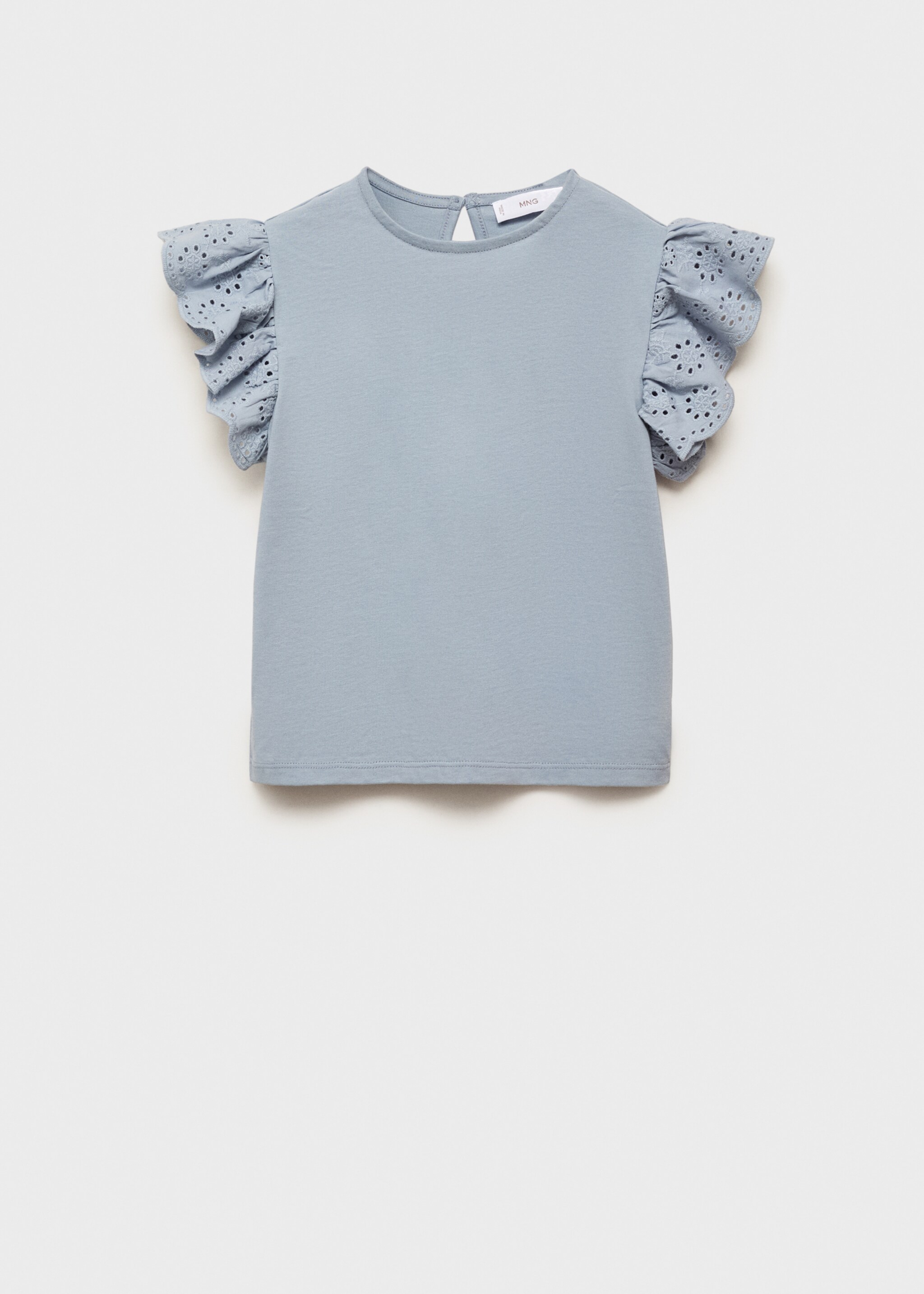 T-Shirt mit bestickten Volants - Artikel ohne Model