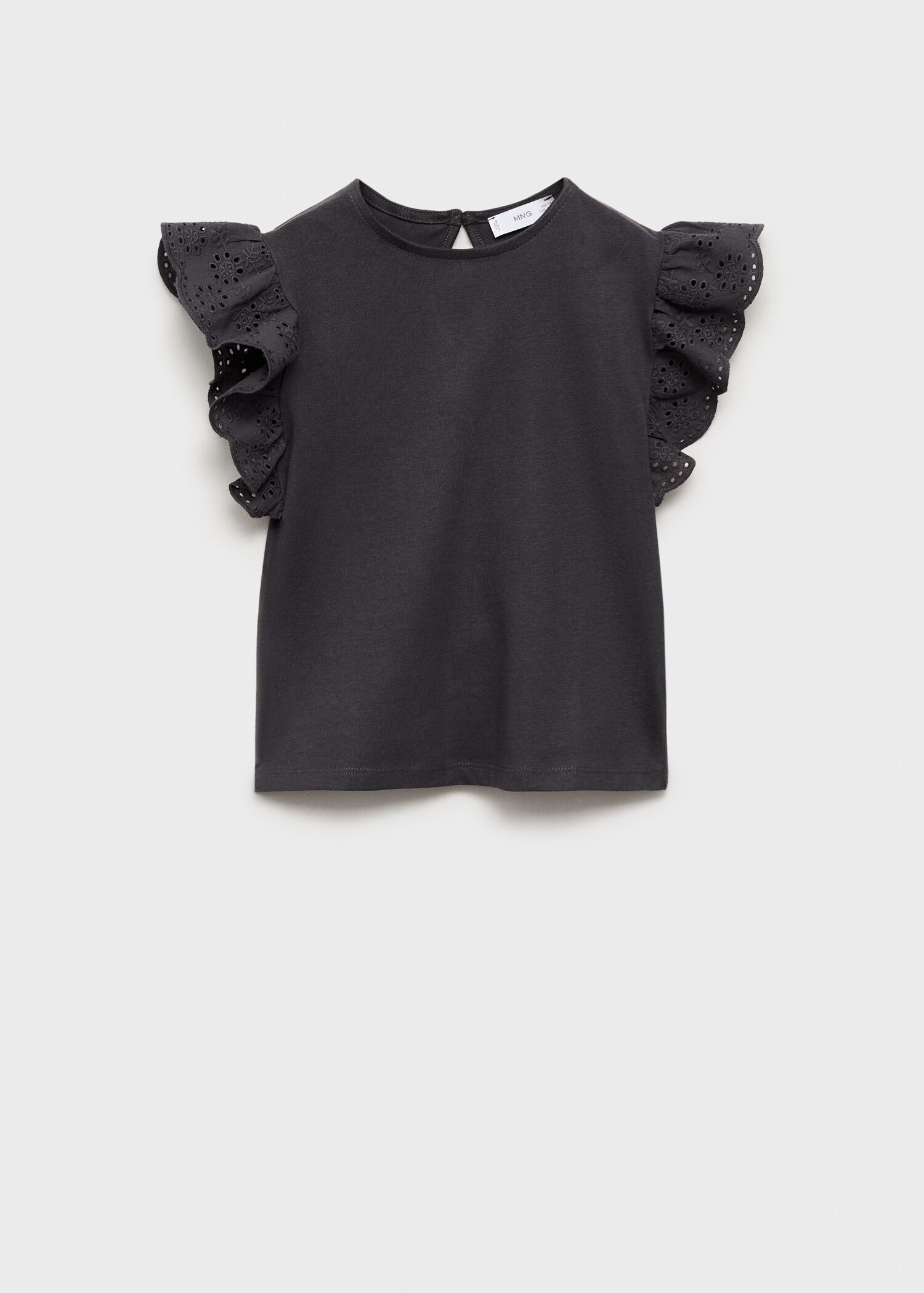 T-Shirt mit bestickten Volants - Artikel ohne Model