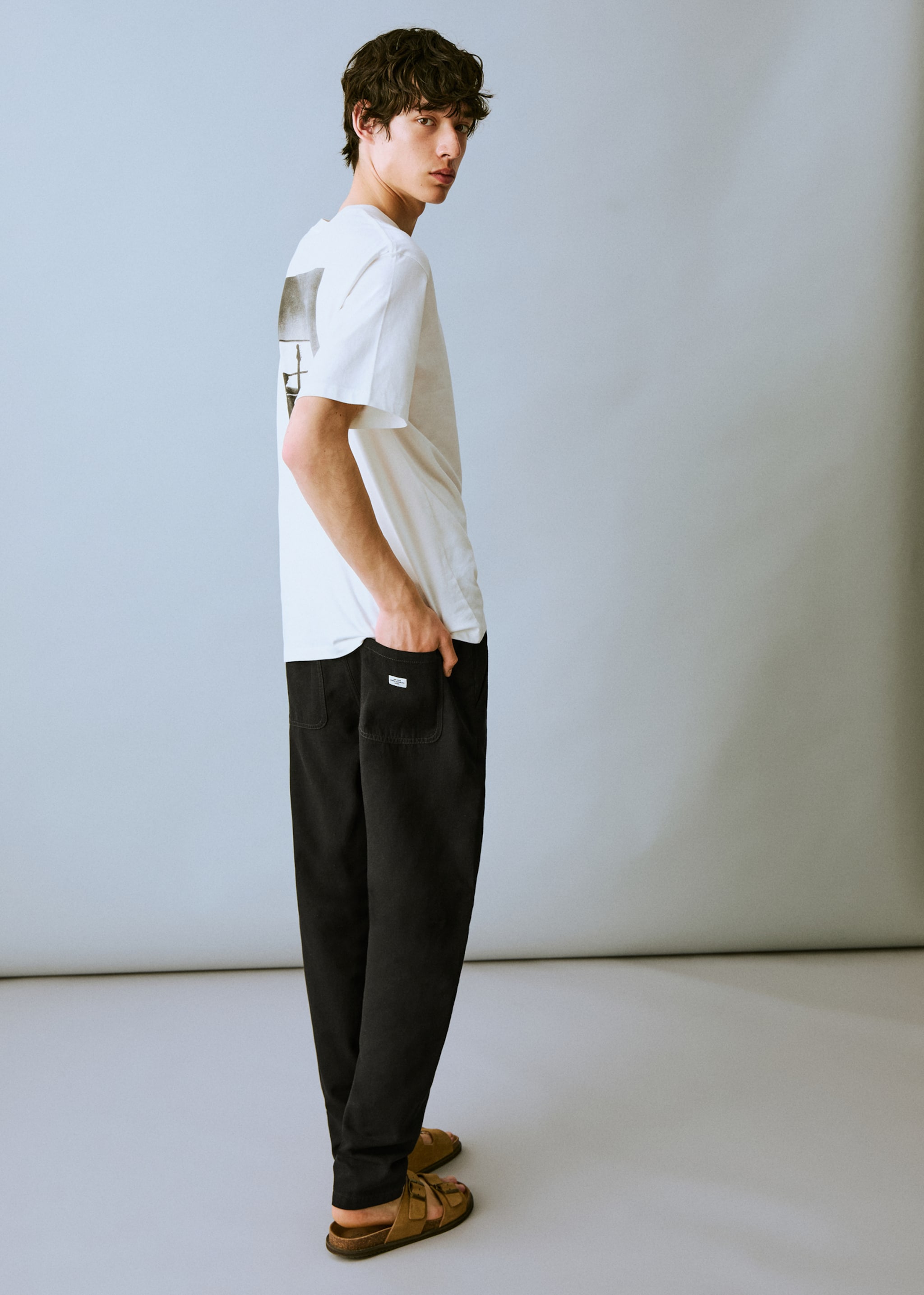 Pantalón jogger lino - Reverso del artículo