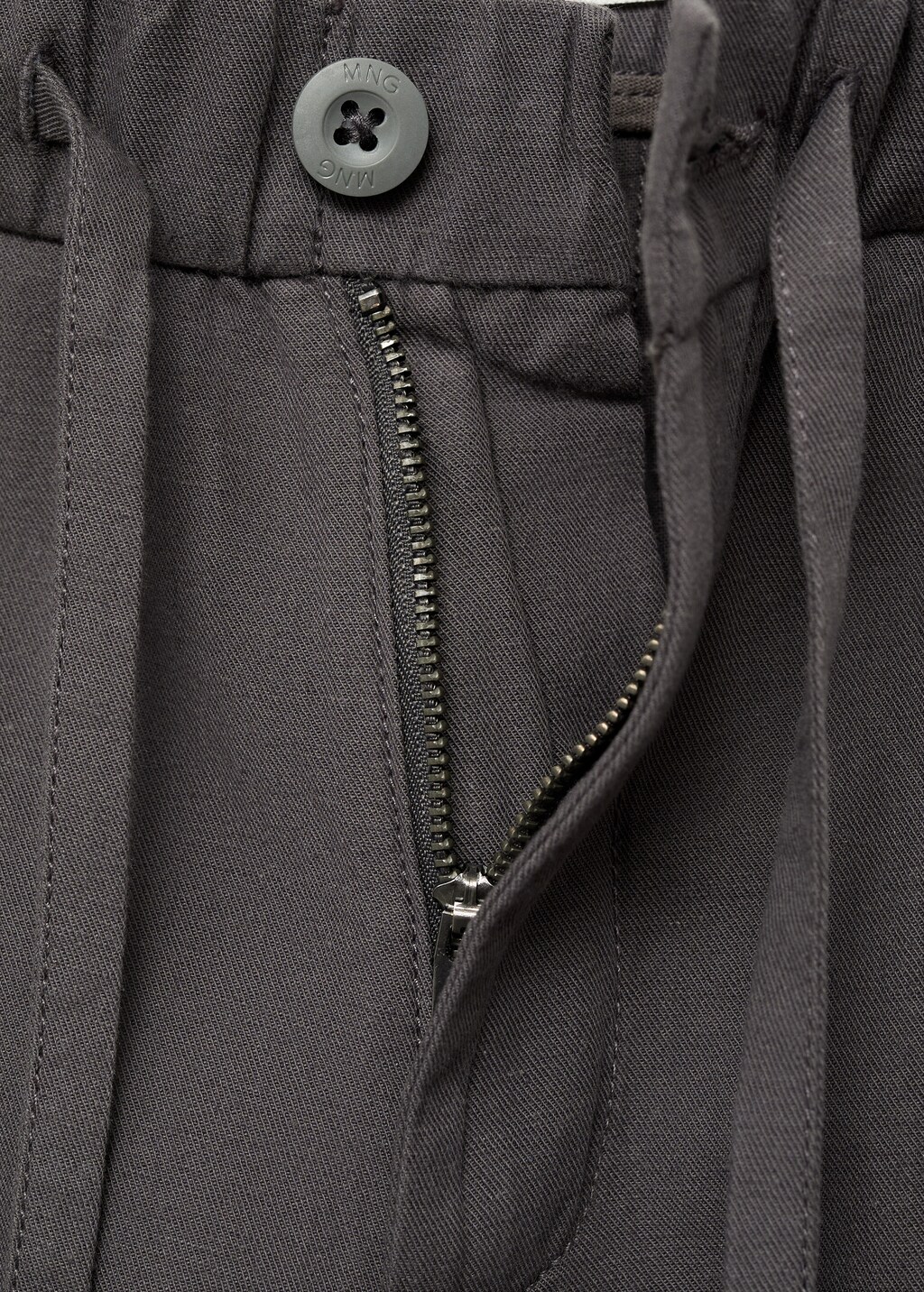 Cotton-linen cargo pants