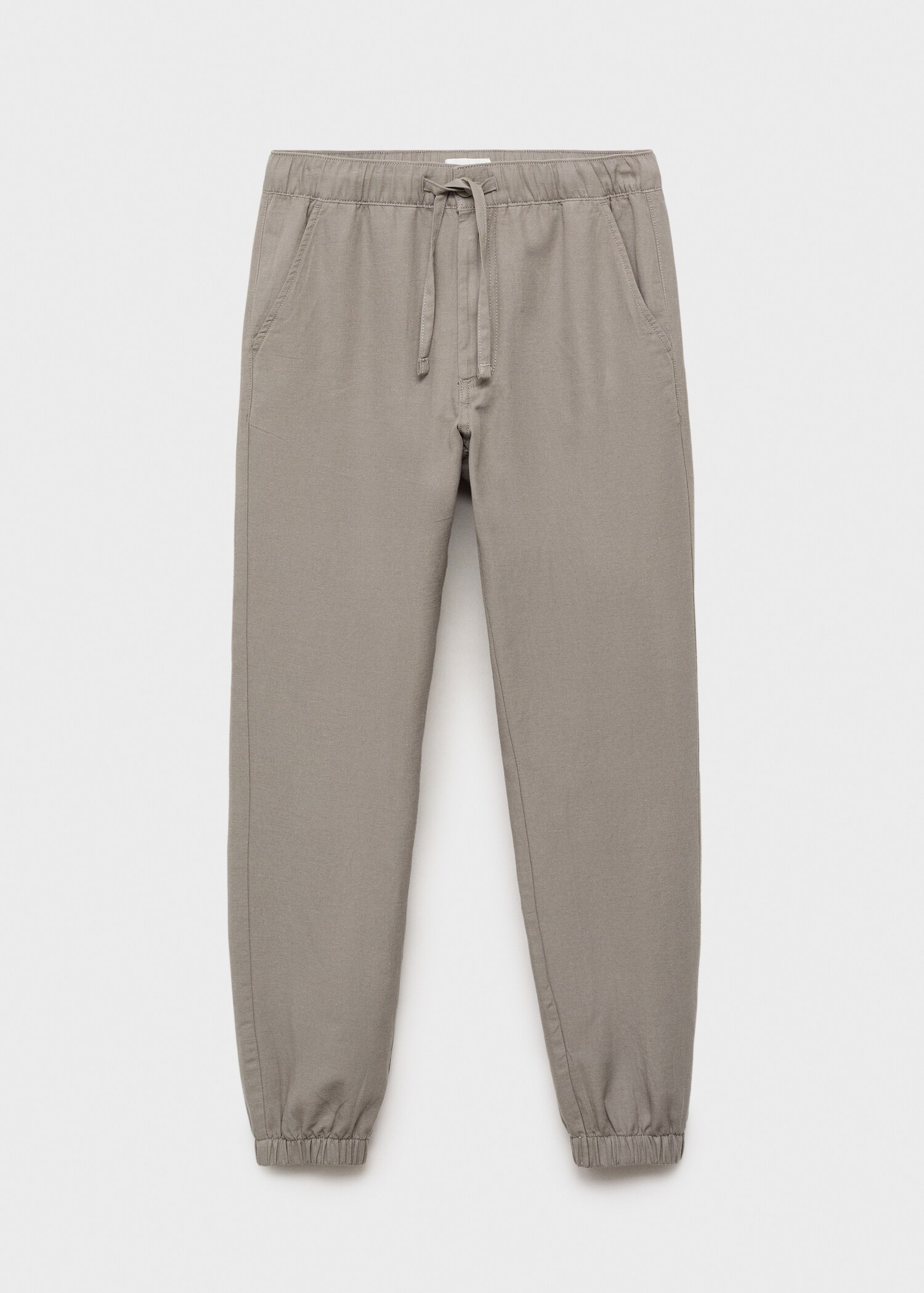 Cotton-linen jogger trousers - Article without model