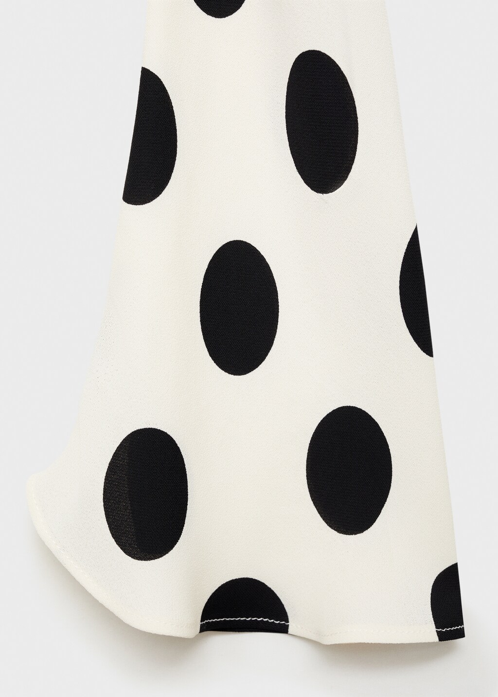 Mango Flared sleeve polka-dot dress