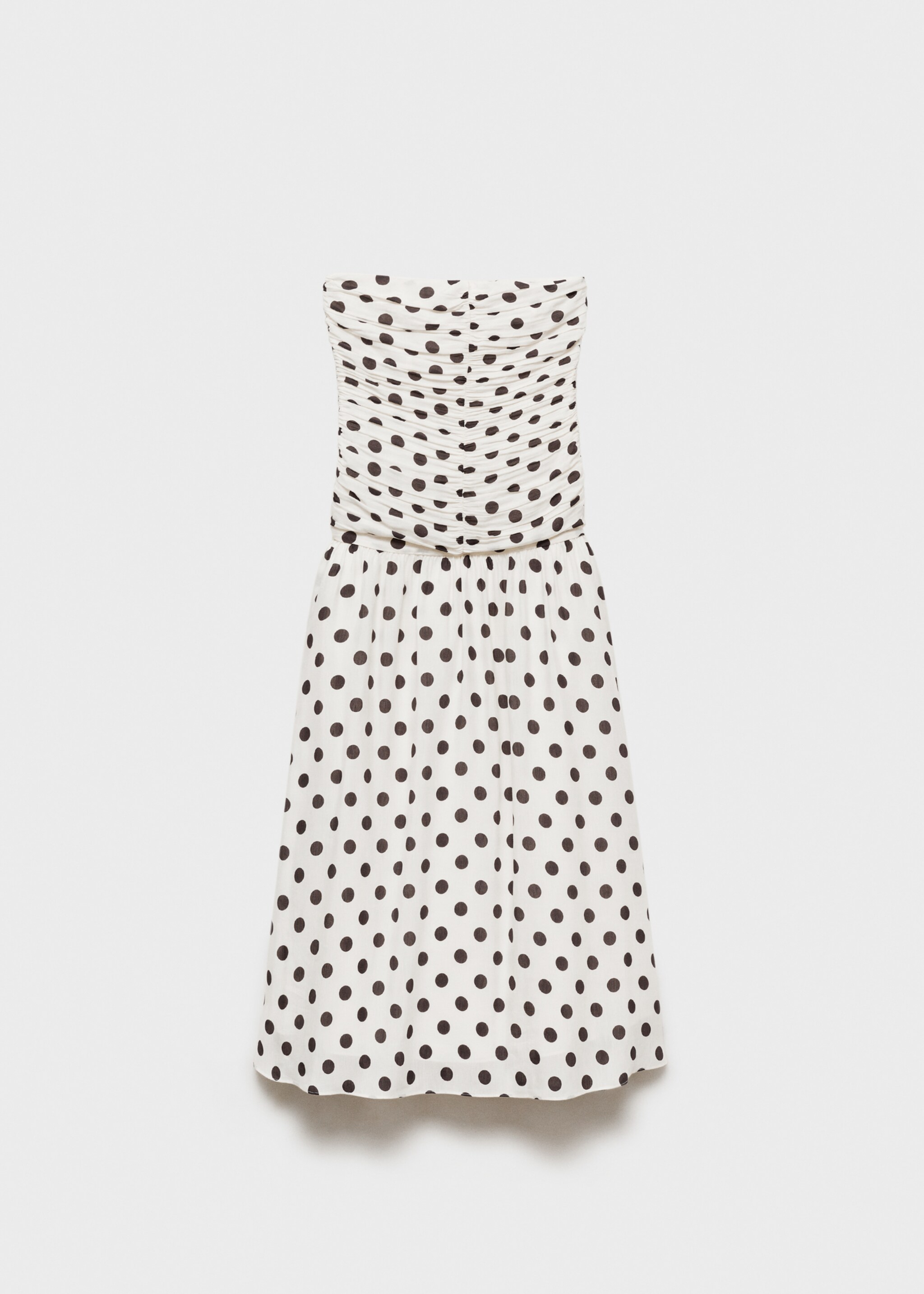 Polka-dot dress with draped body - Article without model