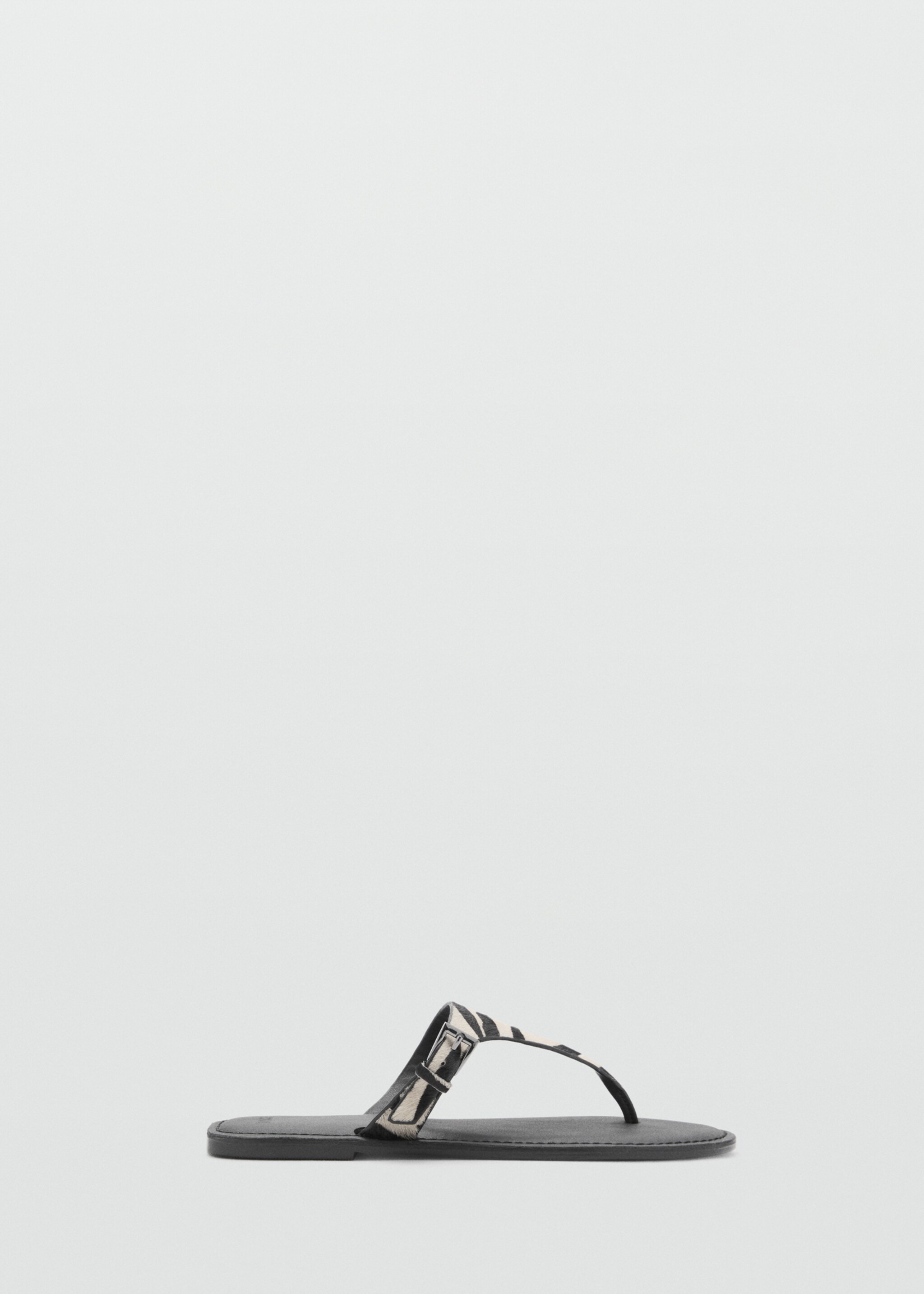 Animal-print leather sandals - Article without model