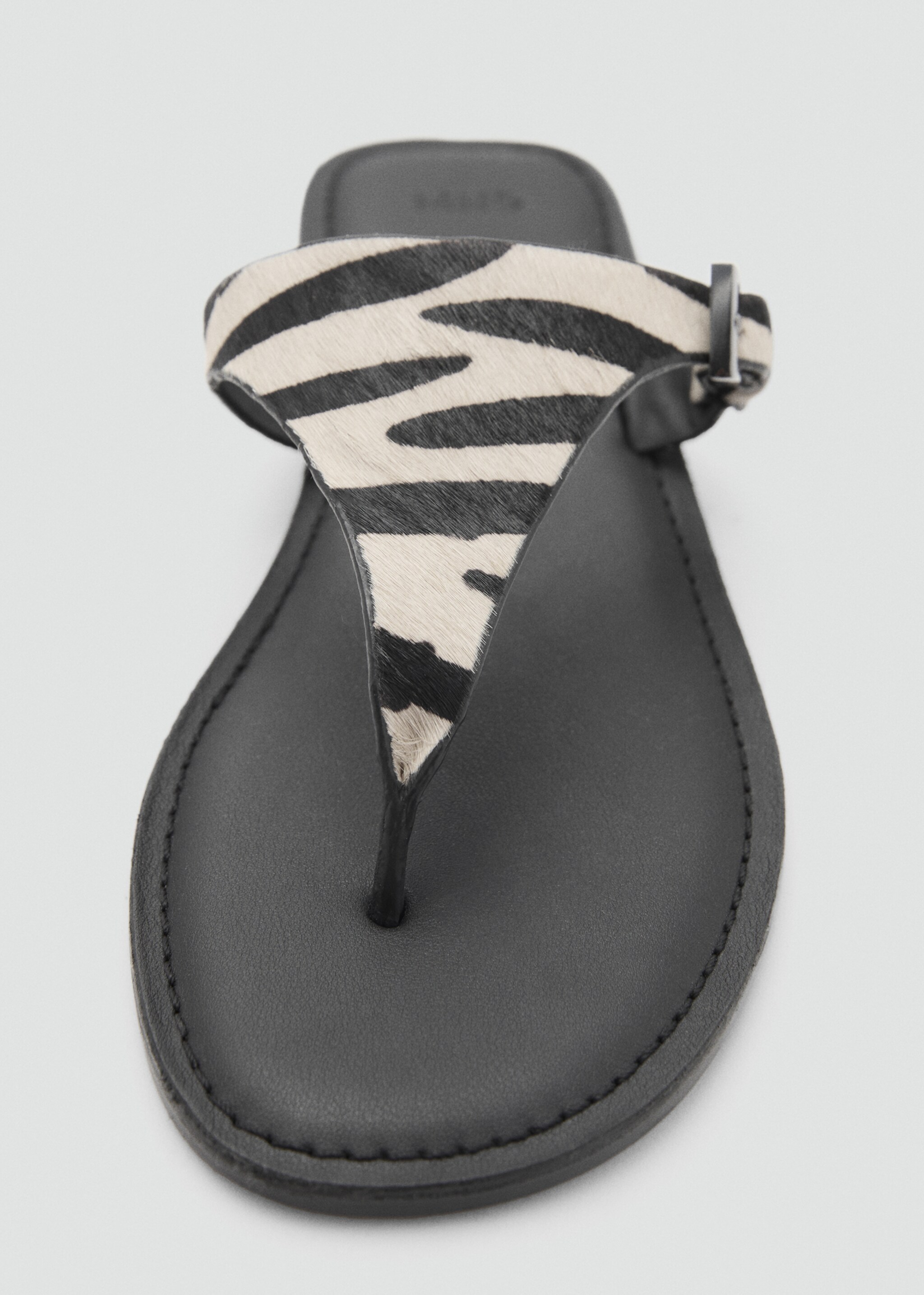 Animal-print leather sandals - Details of the article 3