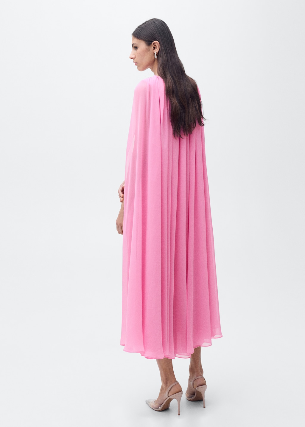 Flared cape dress