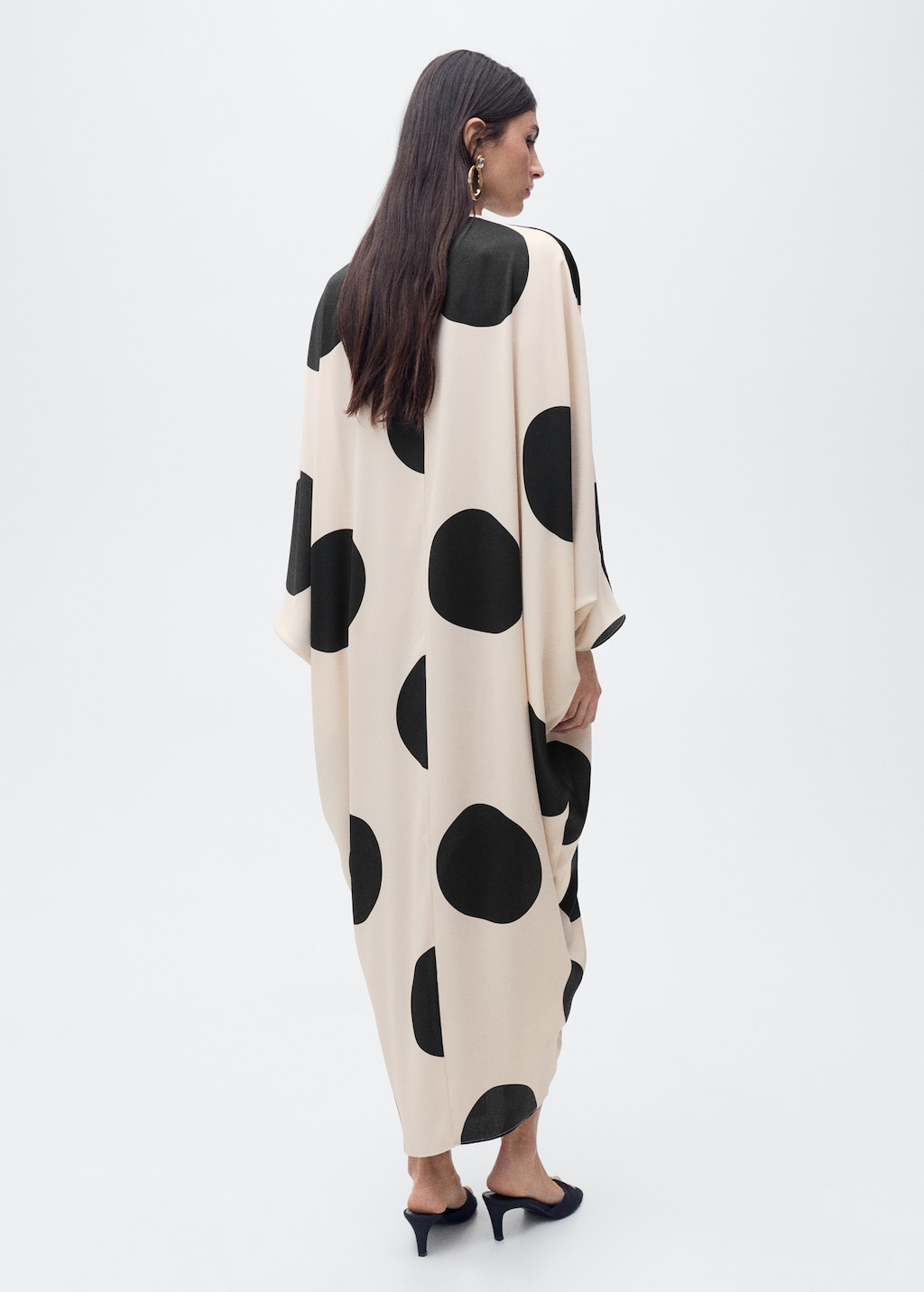 Mango Polka-dot draped dress thumbnail