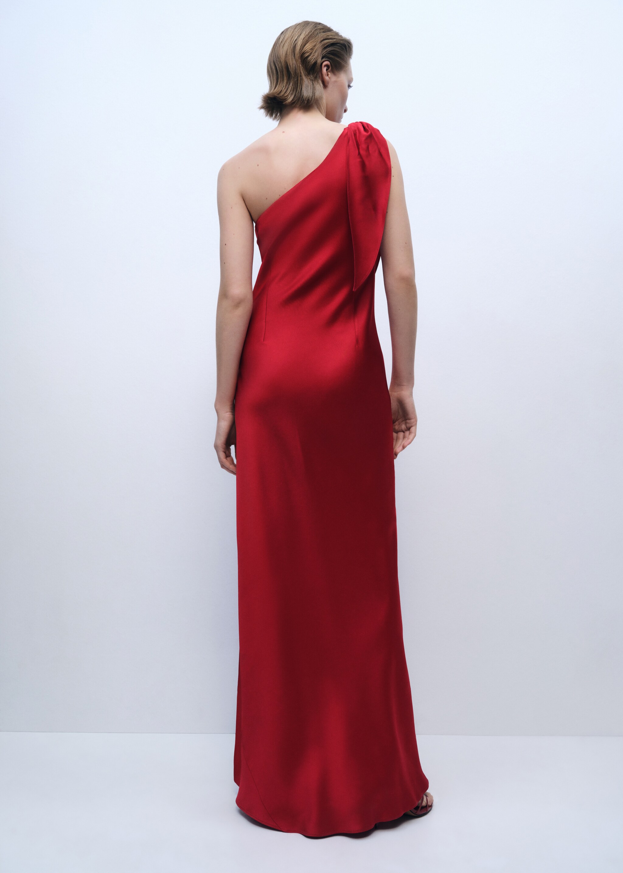 Vestido satinado lazada - Reverso del artículo