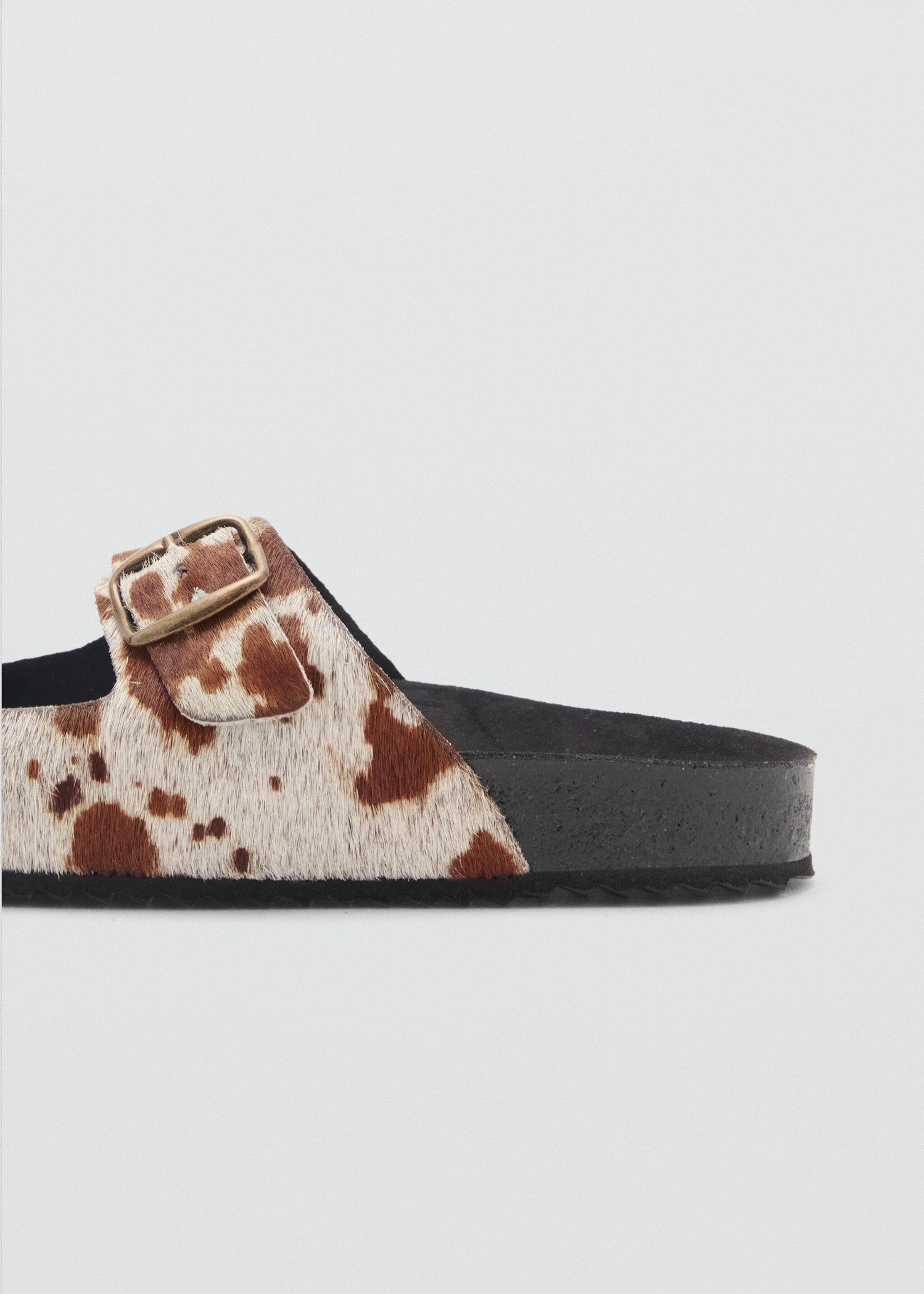 Ledersandale mit Animal-Print - Detail des Artikels 1