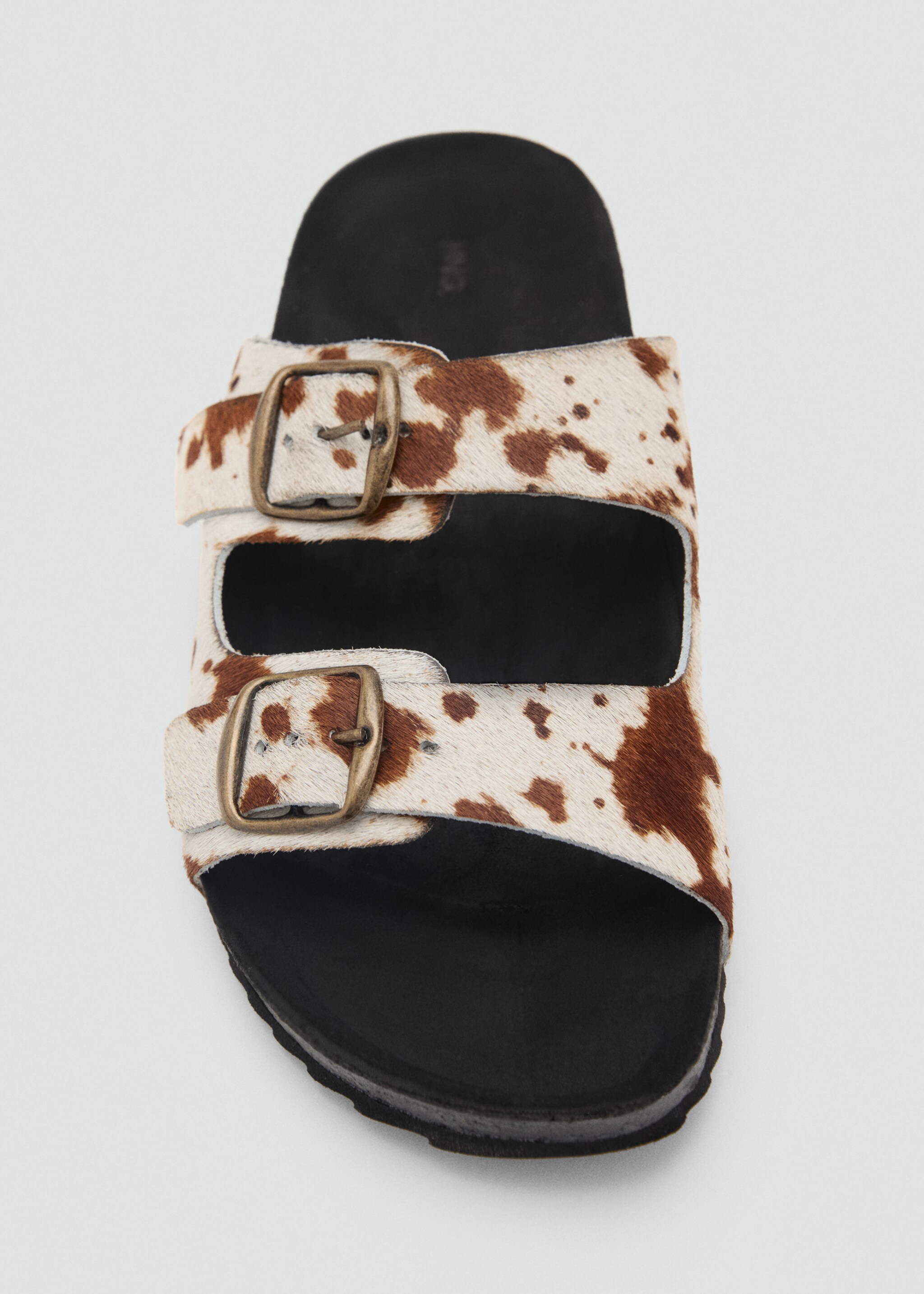 Ledersandale mit Animal-Print - Detail des Artikels 3