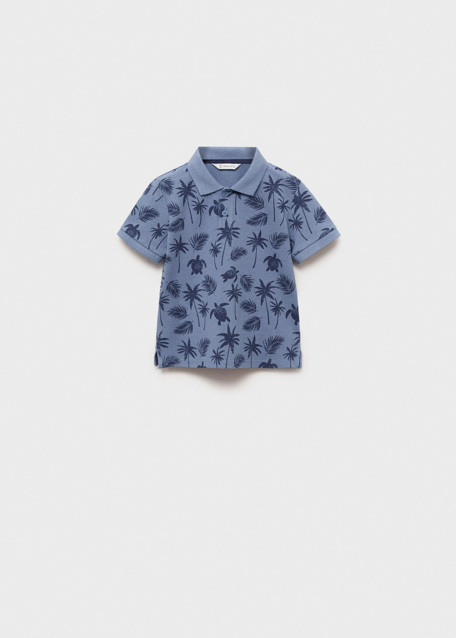Printed cotton polo shirt - Article without model