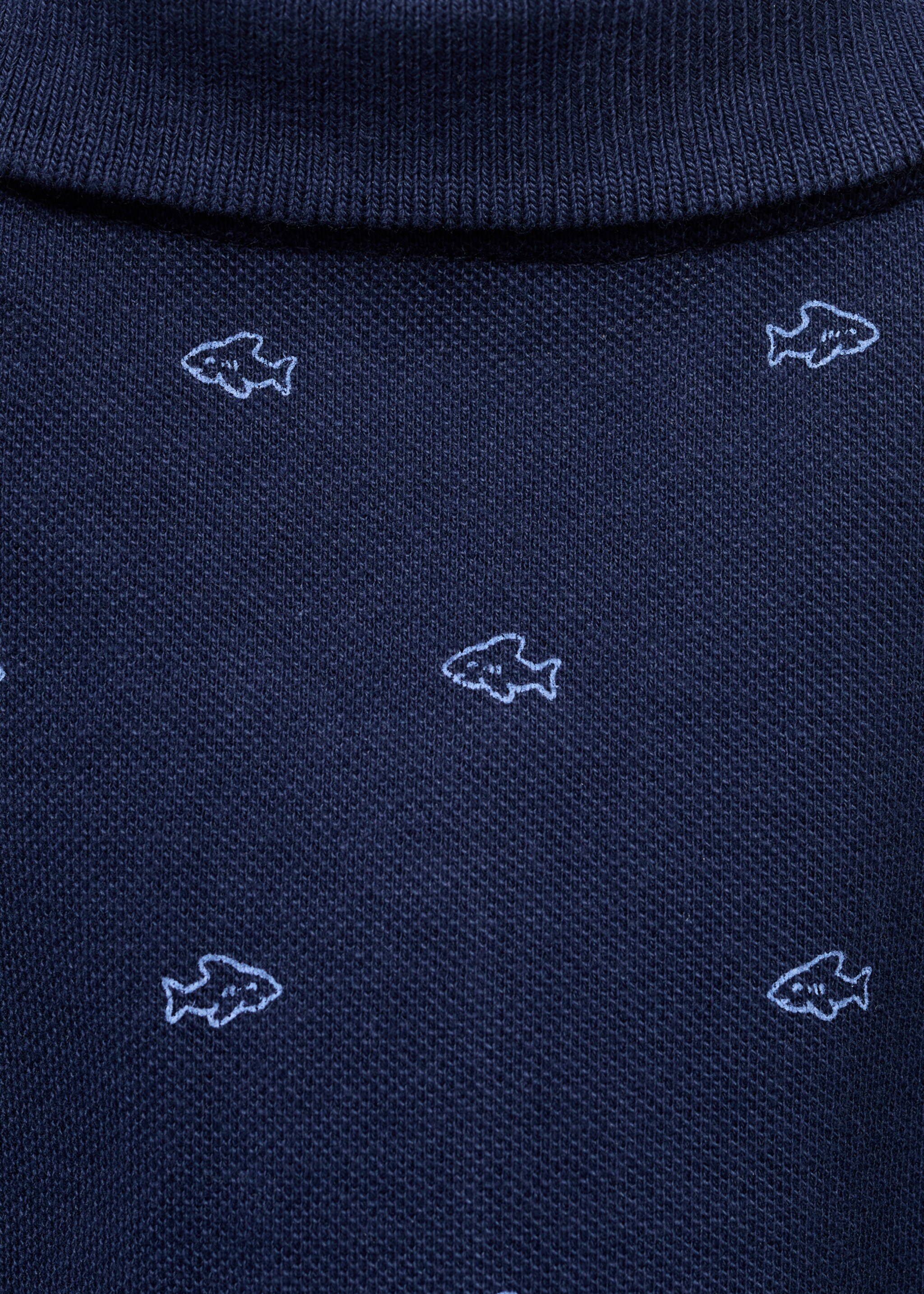 Printed cotton polo shirt - Details of the article 0