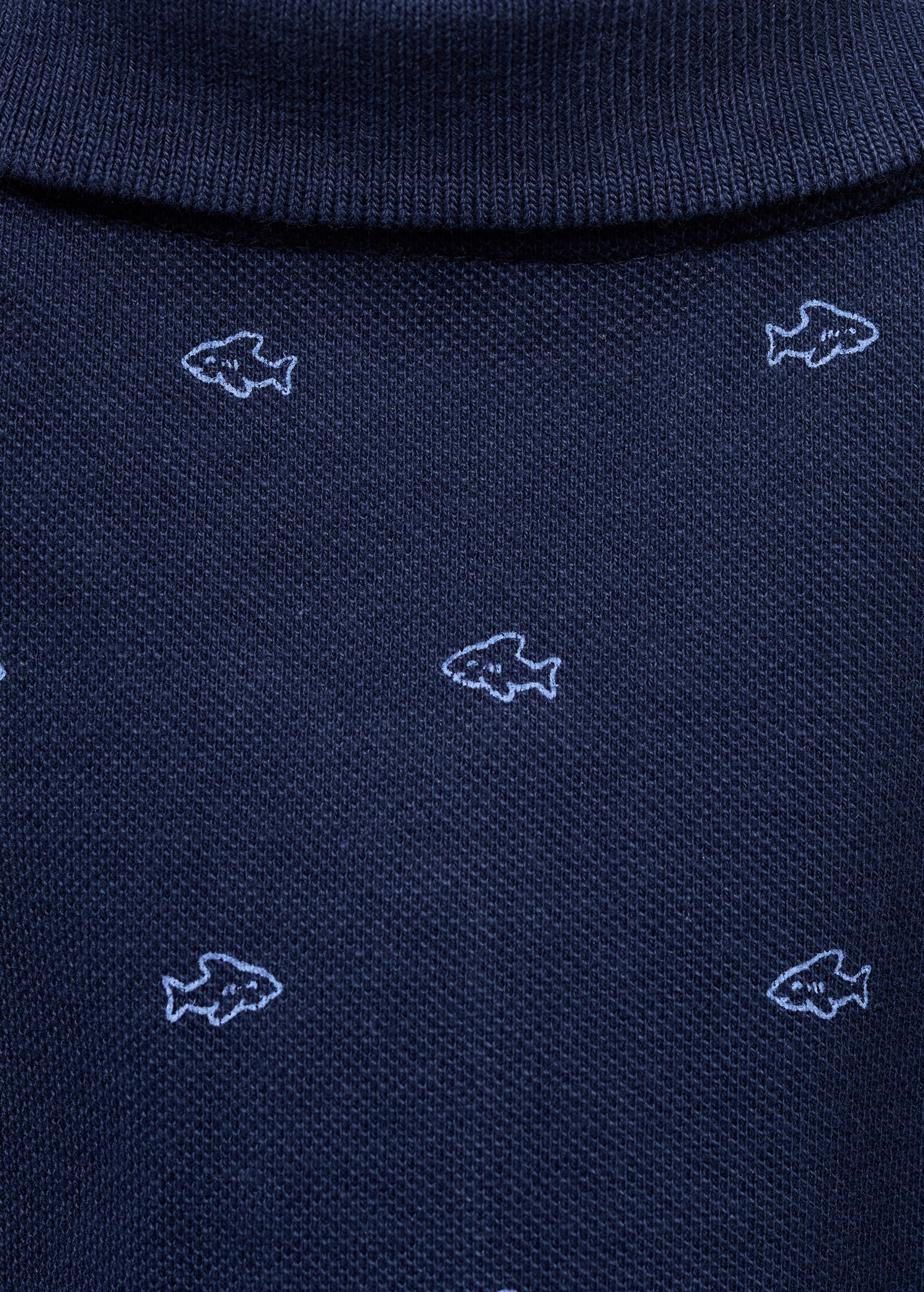 Printed cotton polo shirt - Details of the article 0