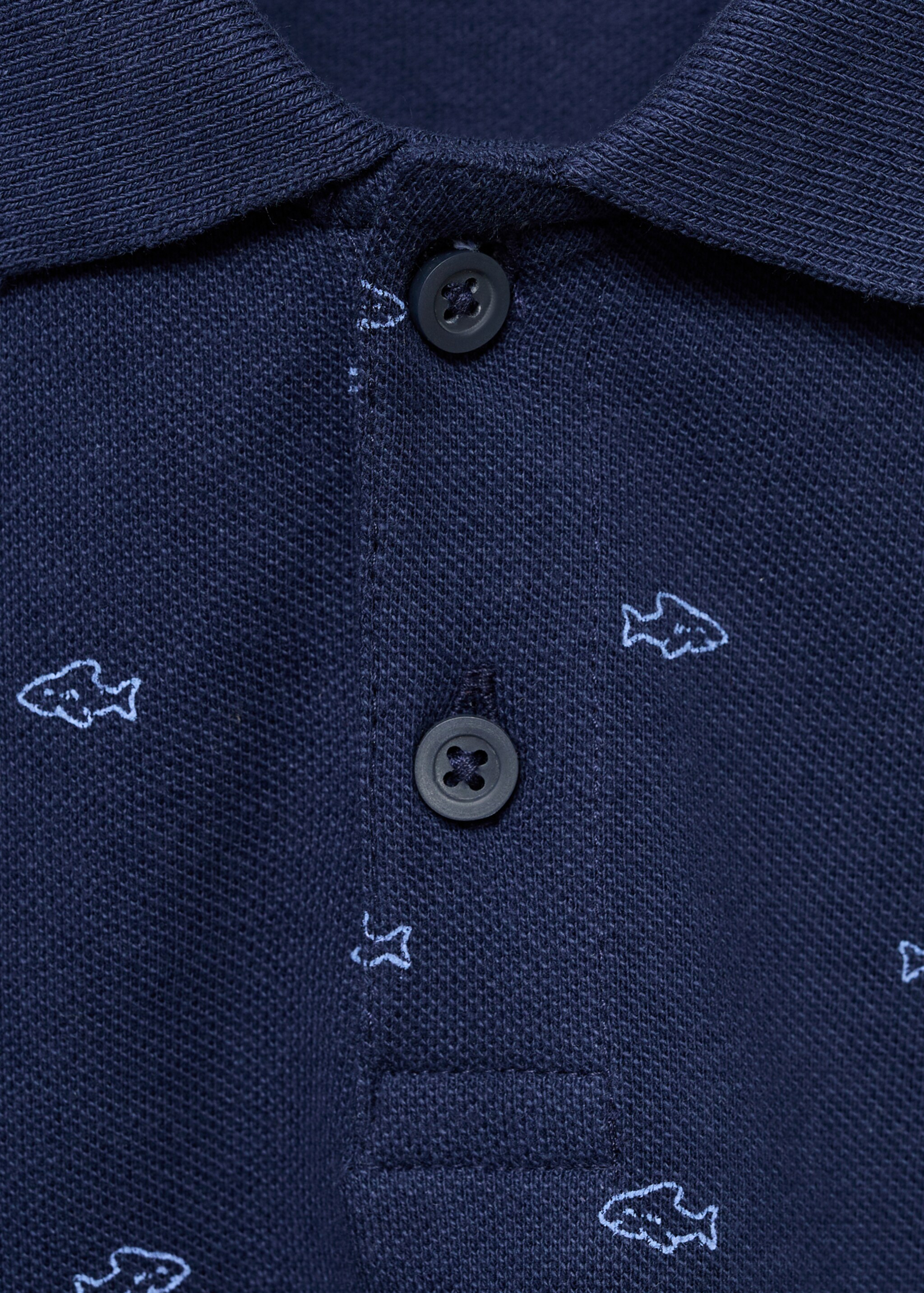 Printed cotton polo shirt - Details of the article 8