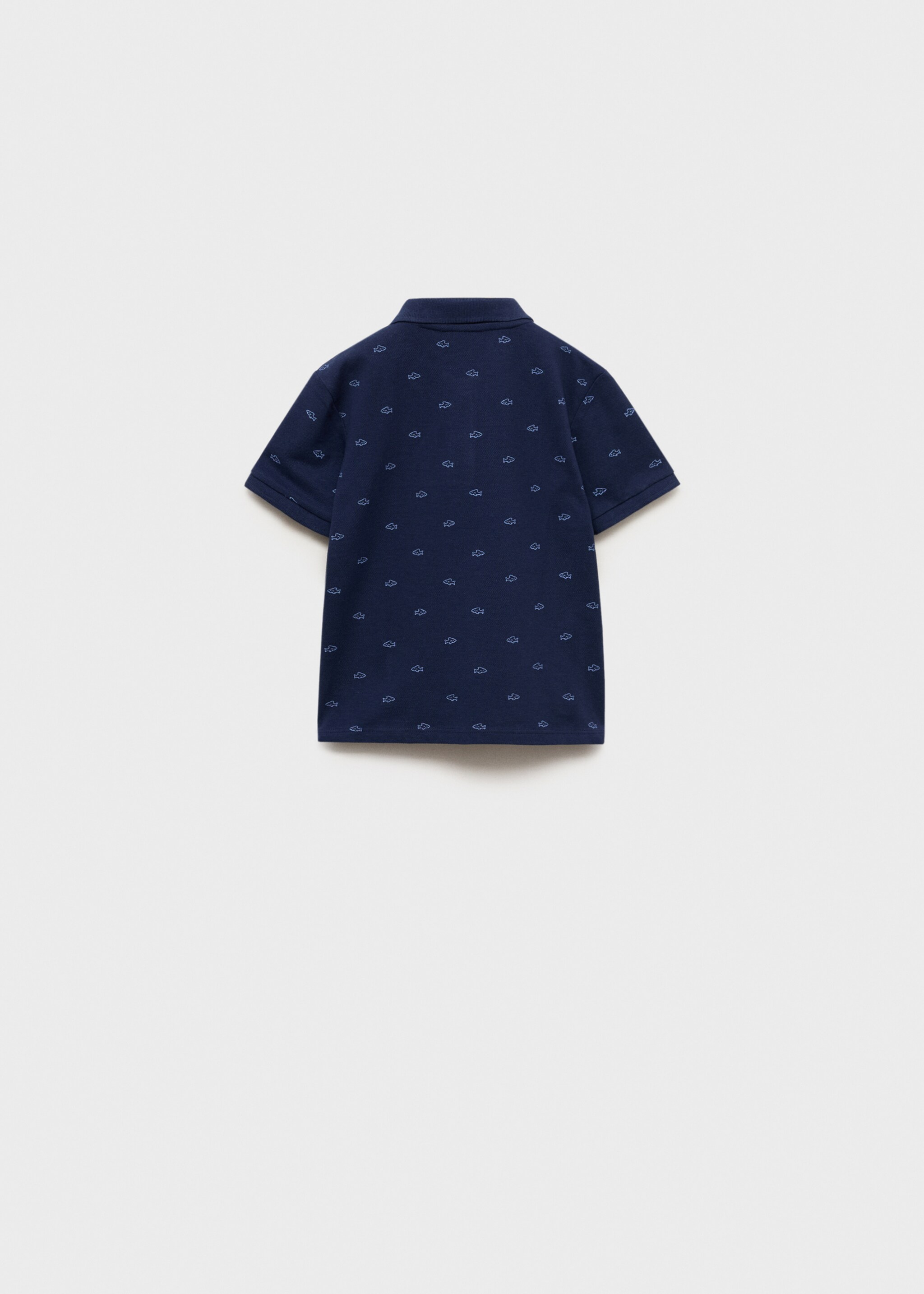 Printed cotton polo shirt - Reverse of the article