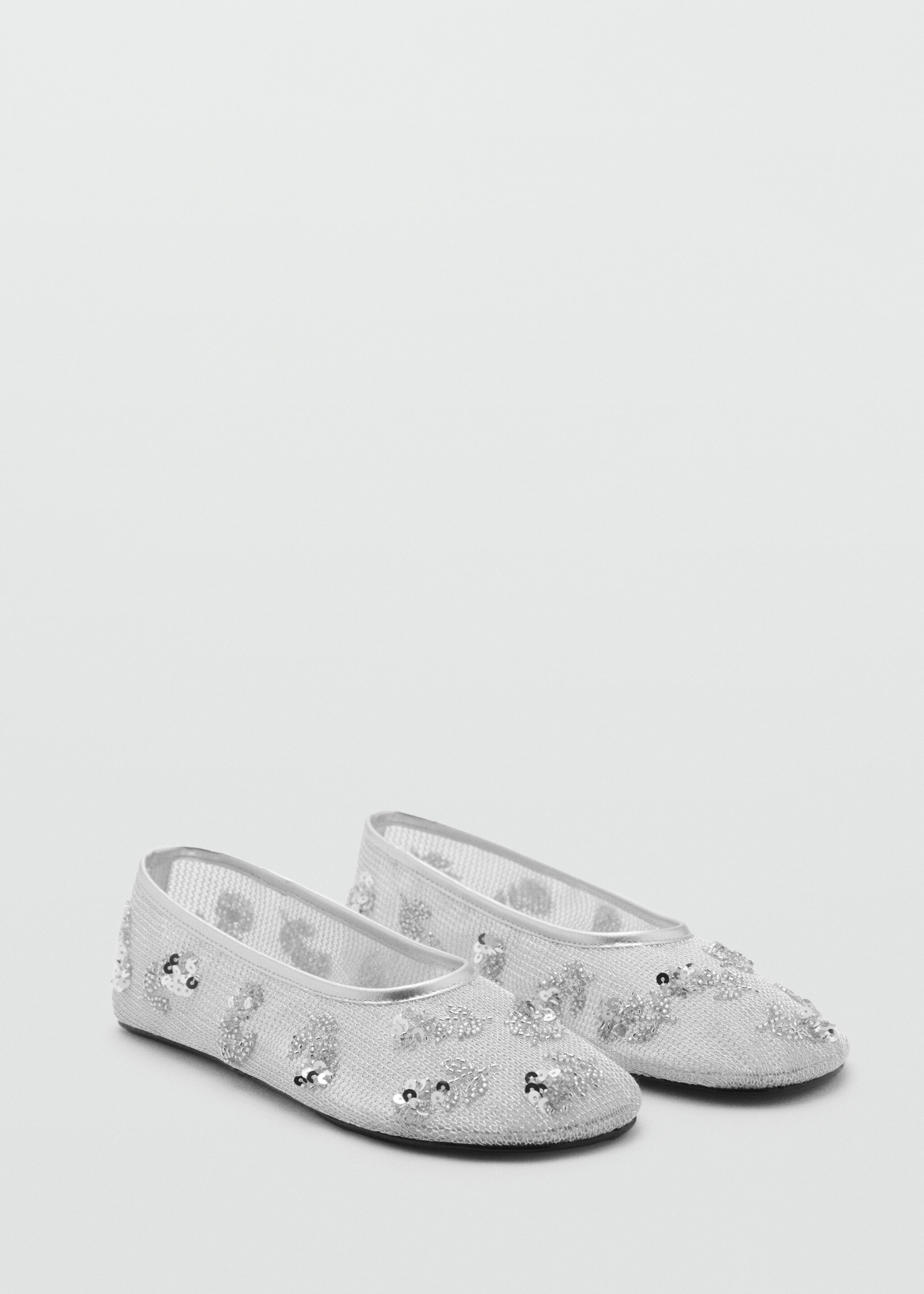 Sequin embroidered mesh ballerina - Medium plane