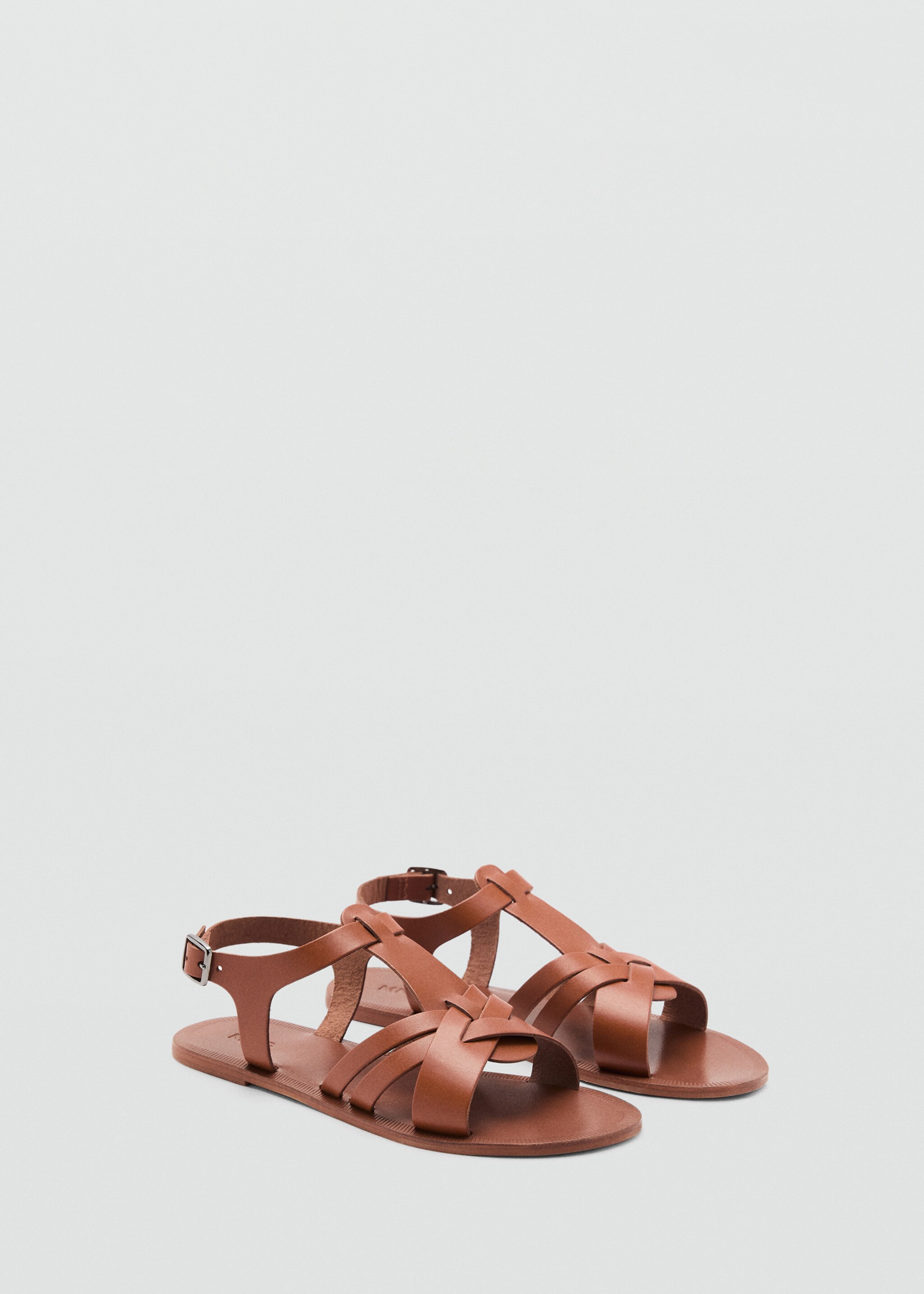 Leather straps sandals - Medium plane