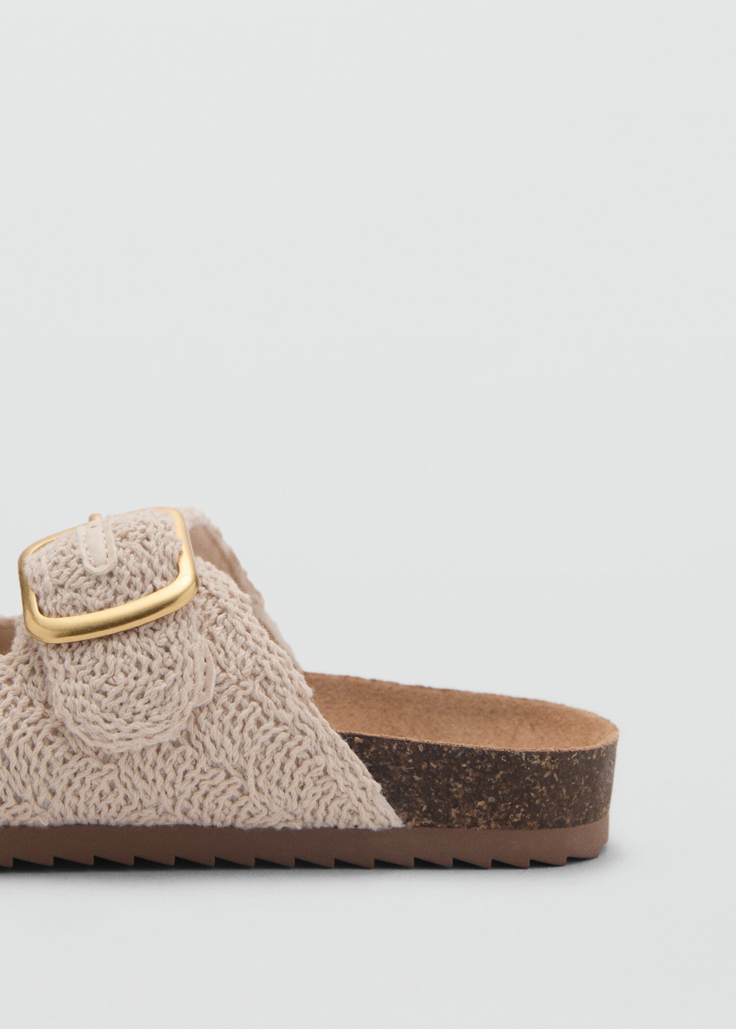 Textured sandals with buckle - Details of the article 1