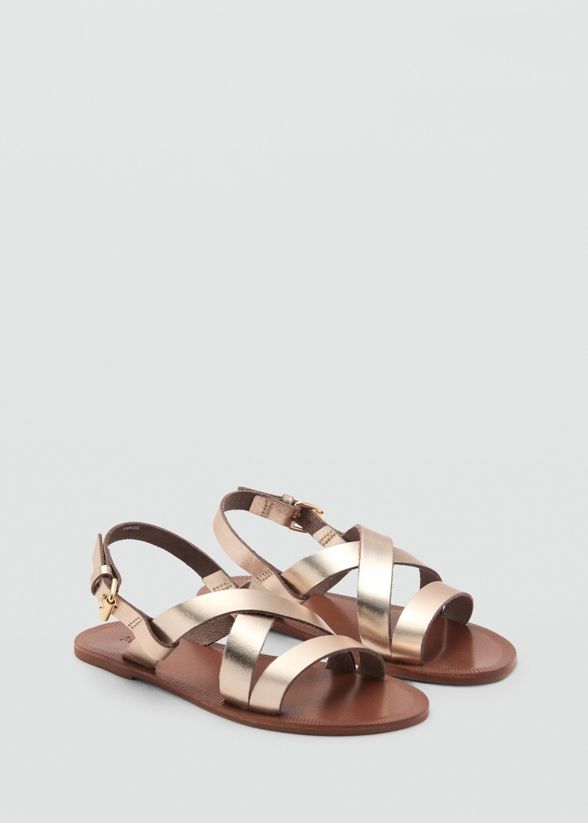 Metallic straps sandals - Medium plane