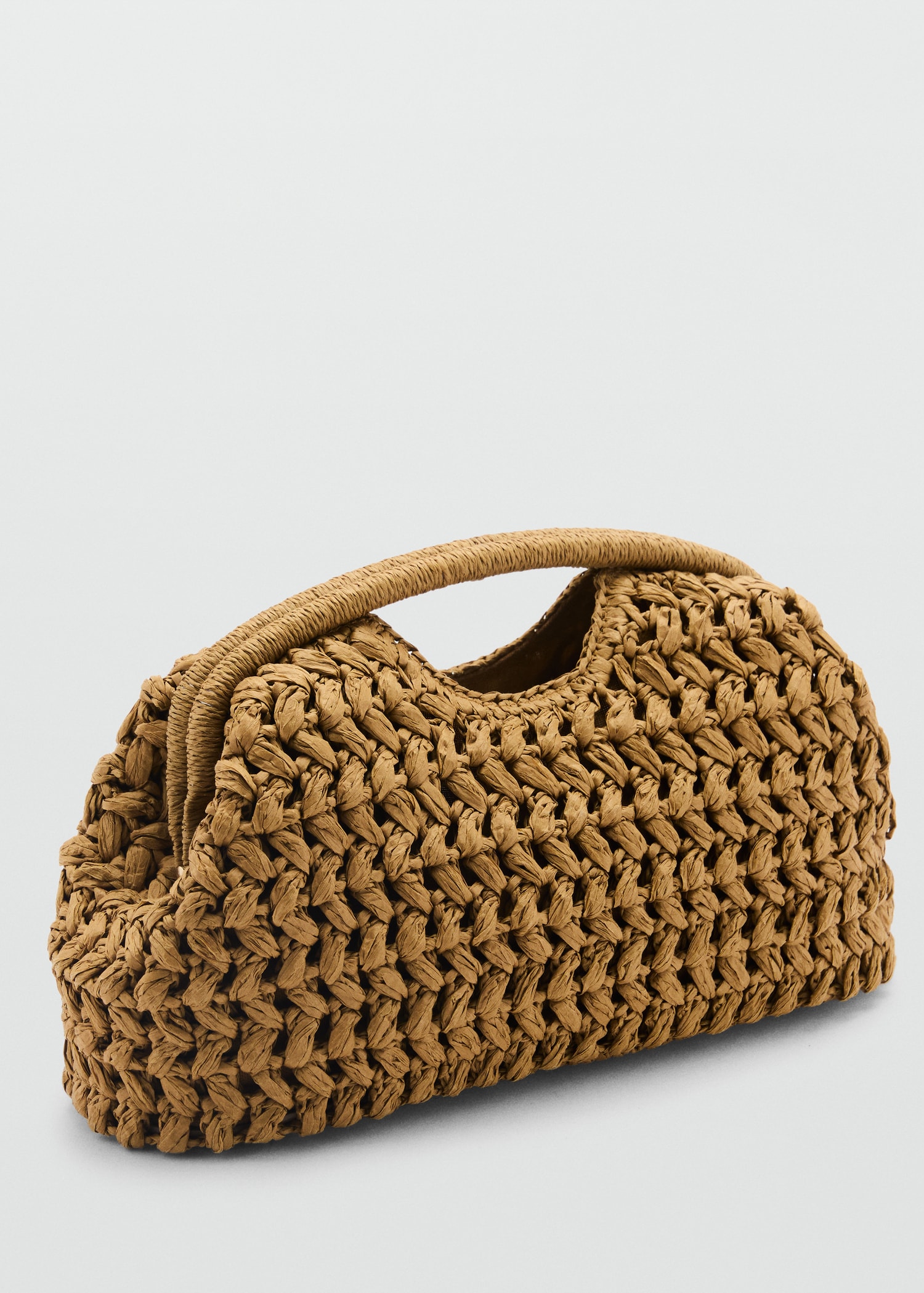 Natural fiber clutch bag Women MANGO Philippines