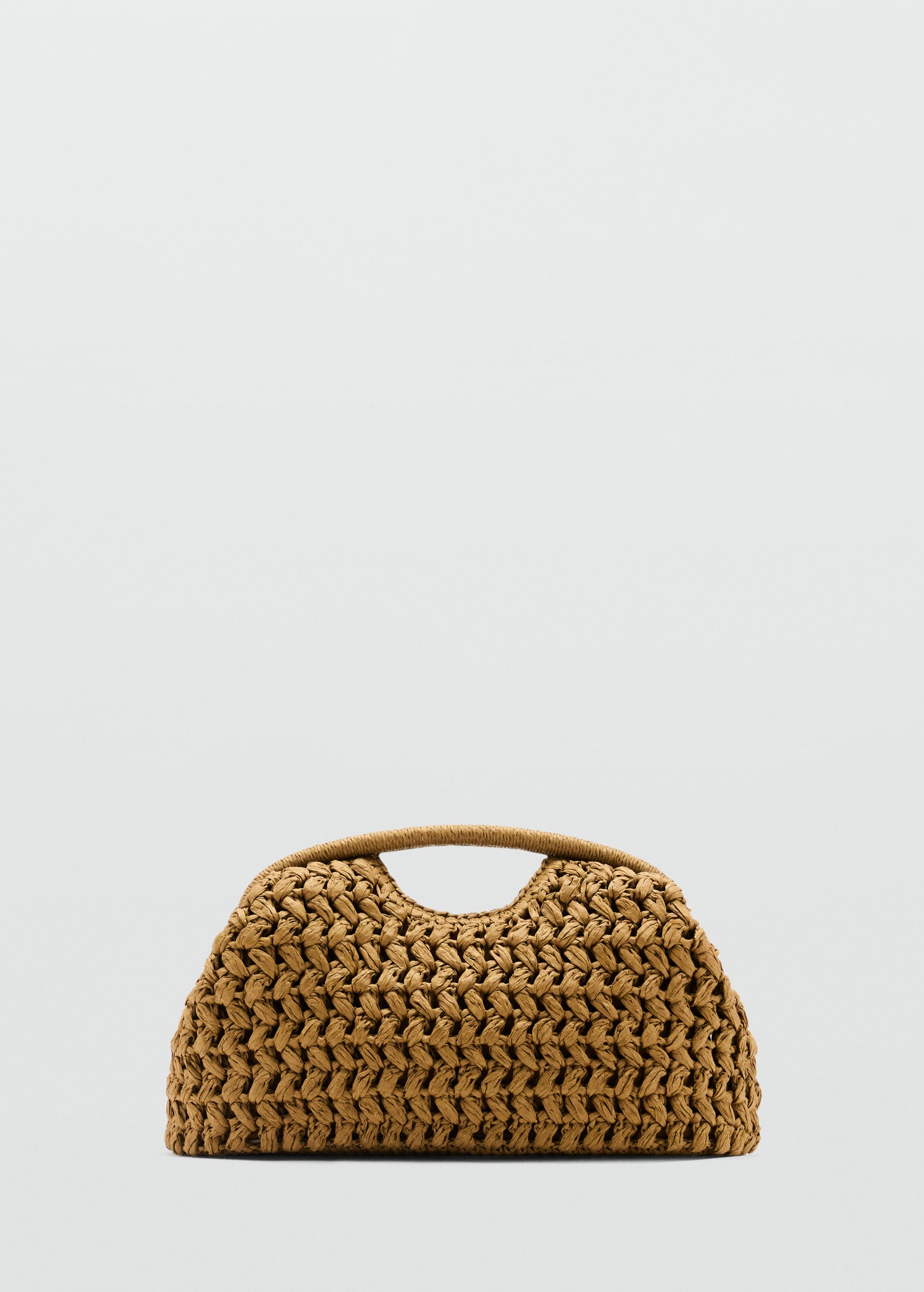 Natural fiber clutch bag