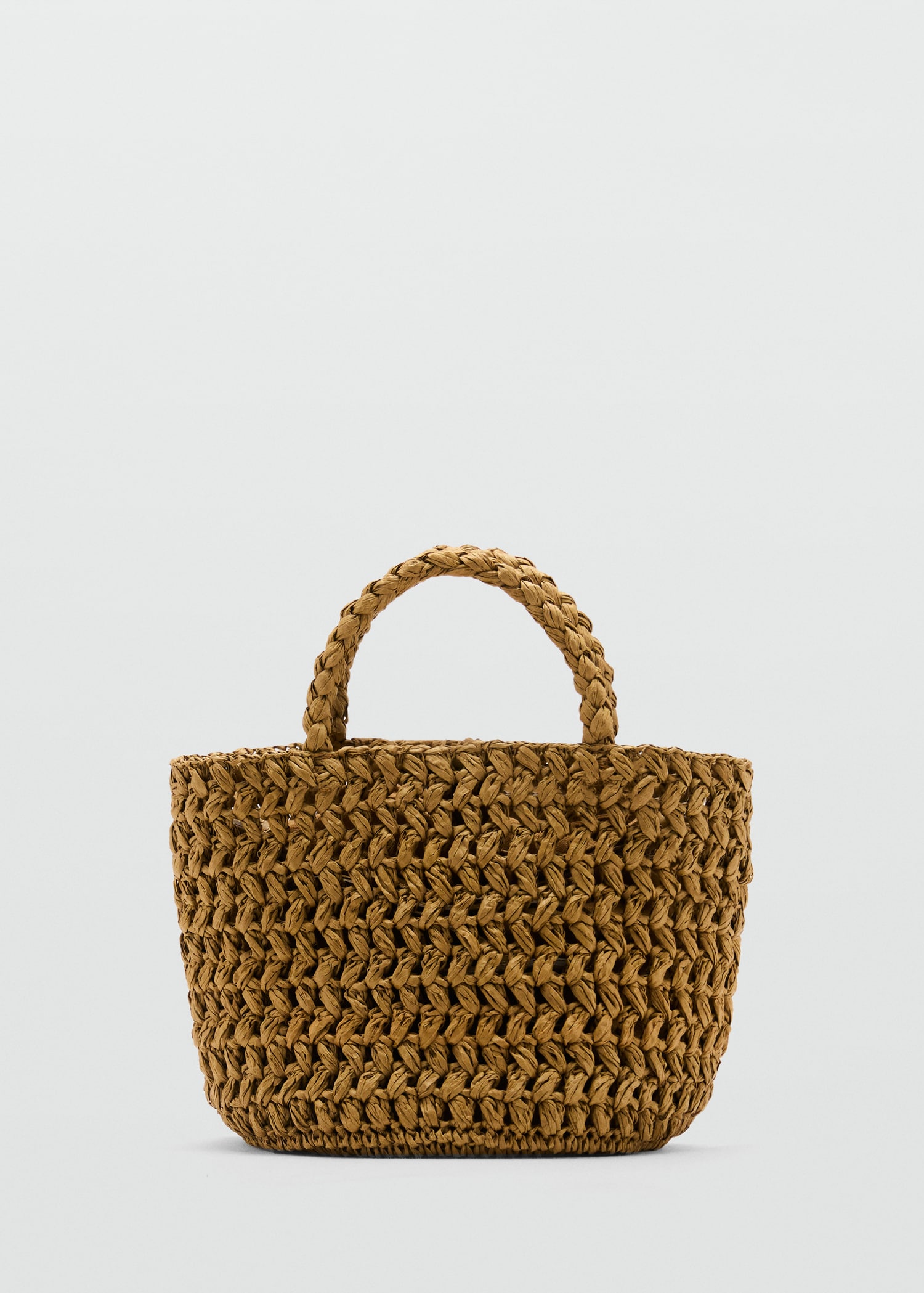 Double Handle Straw Wicker Bag French Market Basket Bag Double