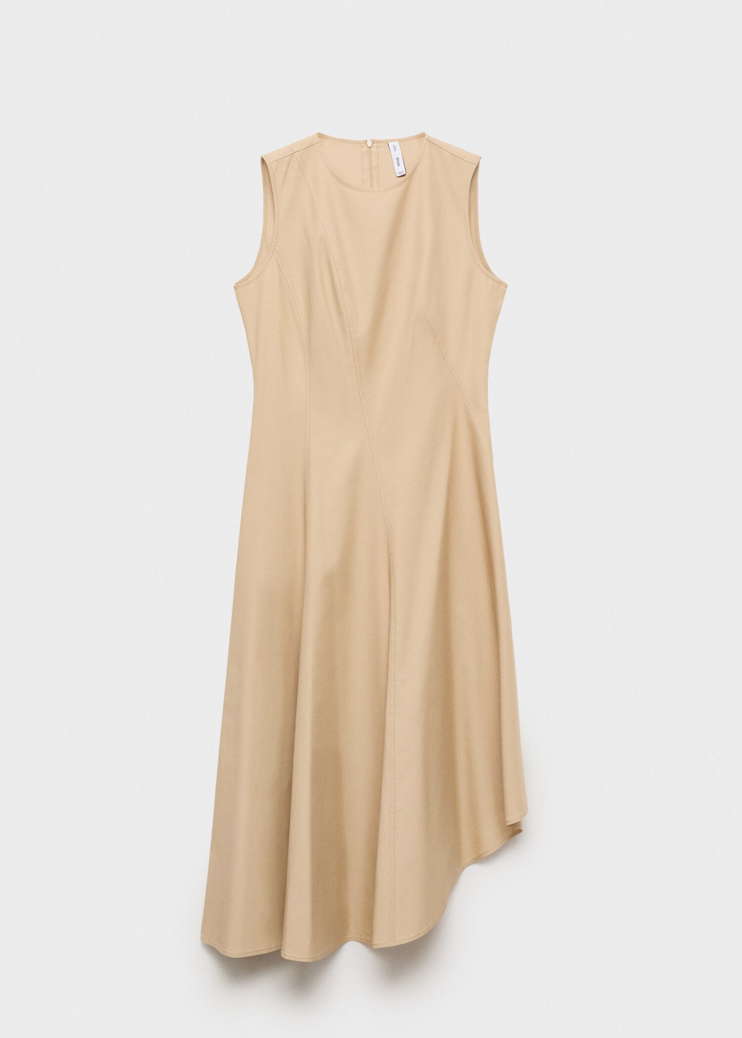 Asymmetrical dress with frayed hem - Article without model