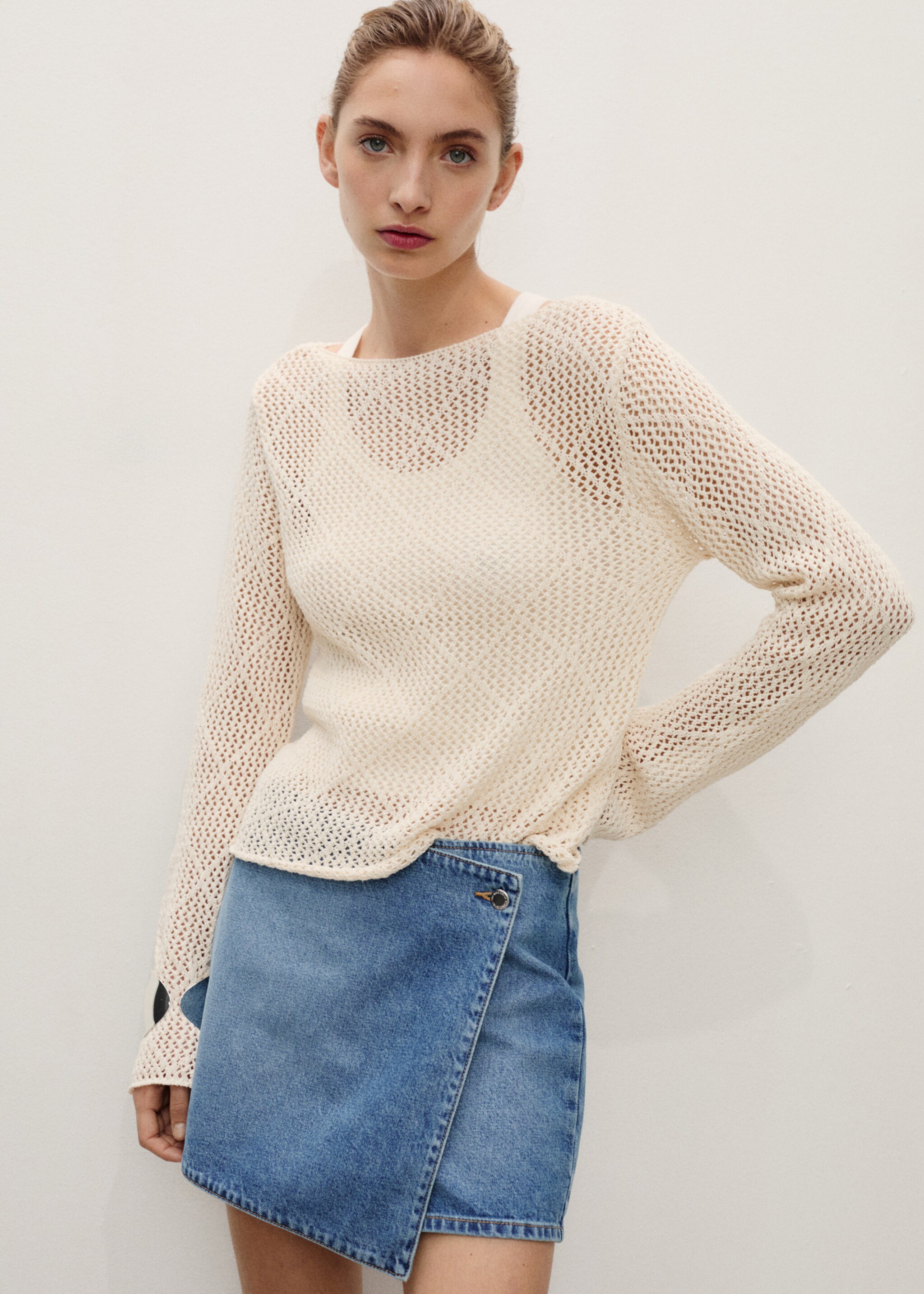 Denim skort - Details of the article 1